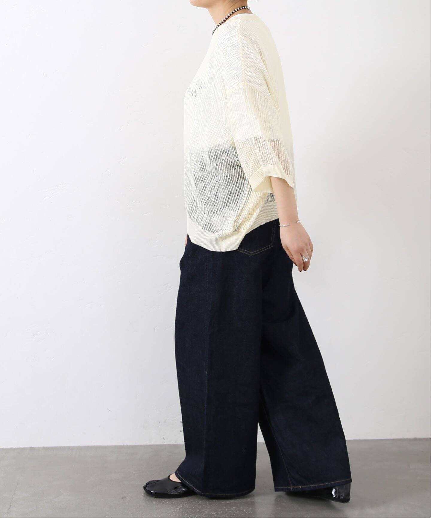 【美品】journal standard luxe メッシュクルーネックTシャツ journal standard luxe メッシュ クルーネックTシャツ