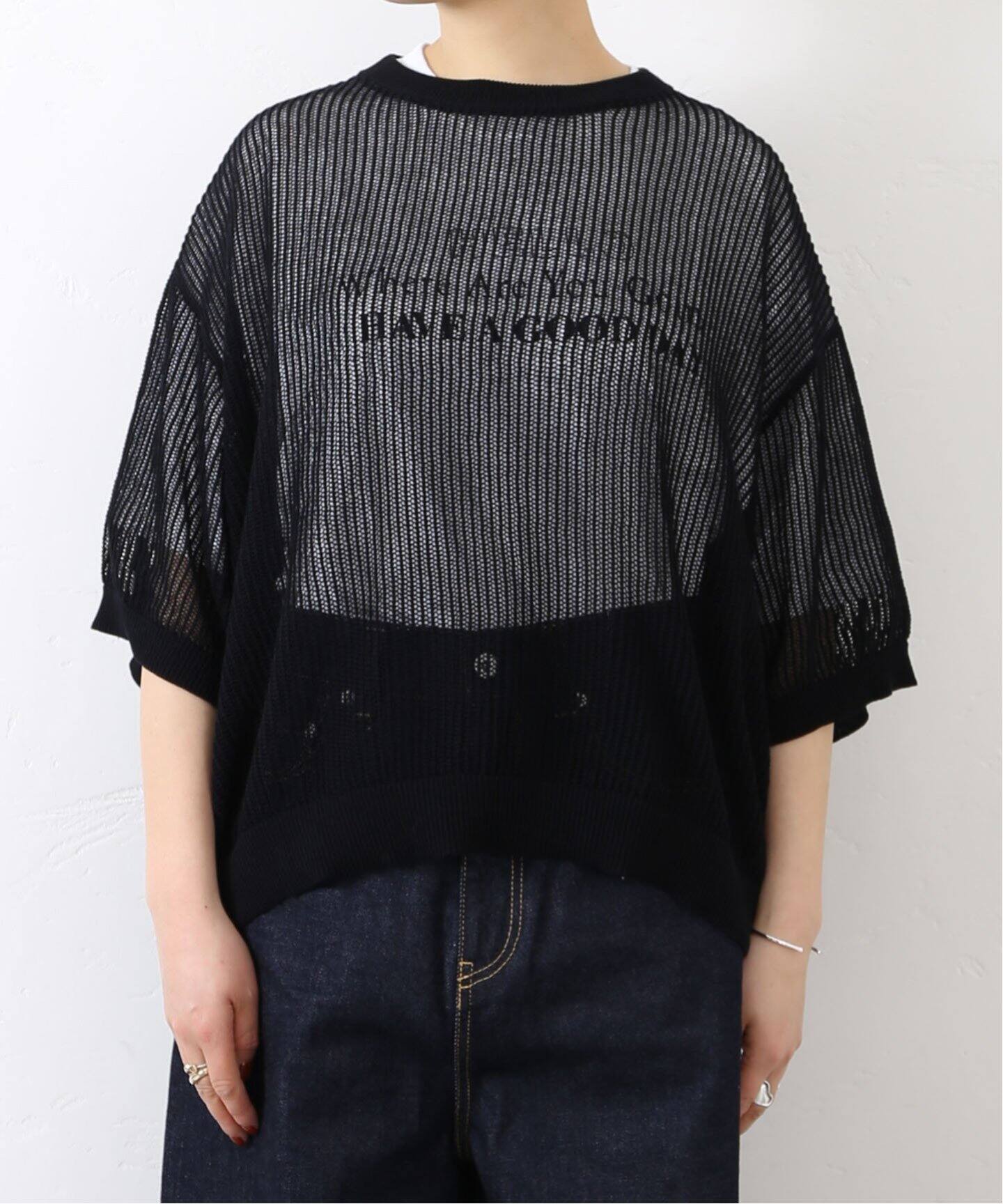 追加》メッシュ クルーネックTシャツ（その他トップス）｜journal 