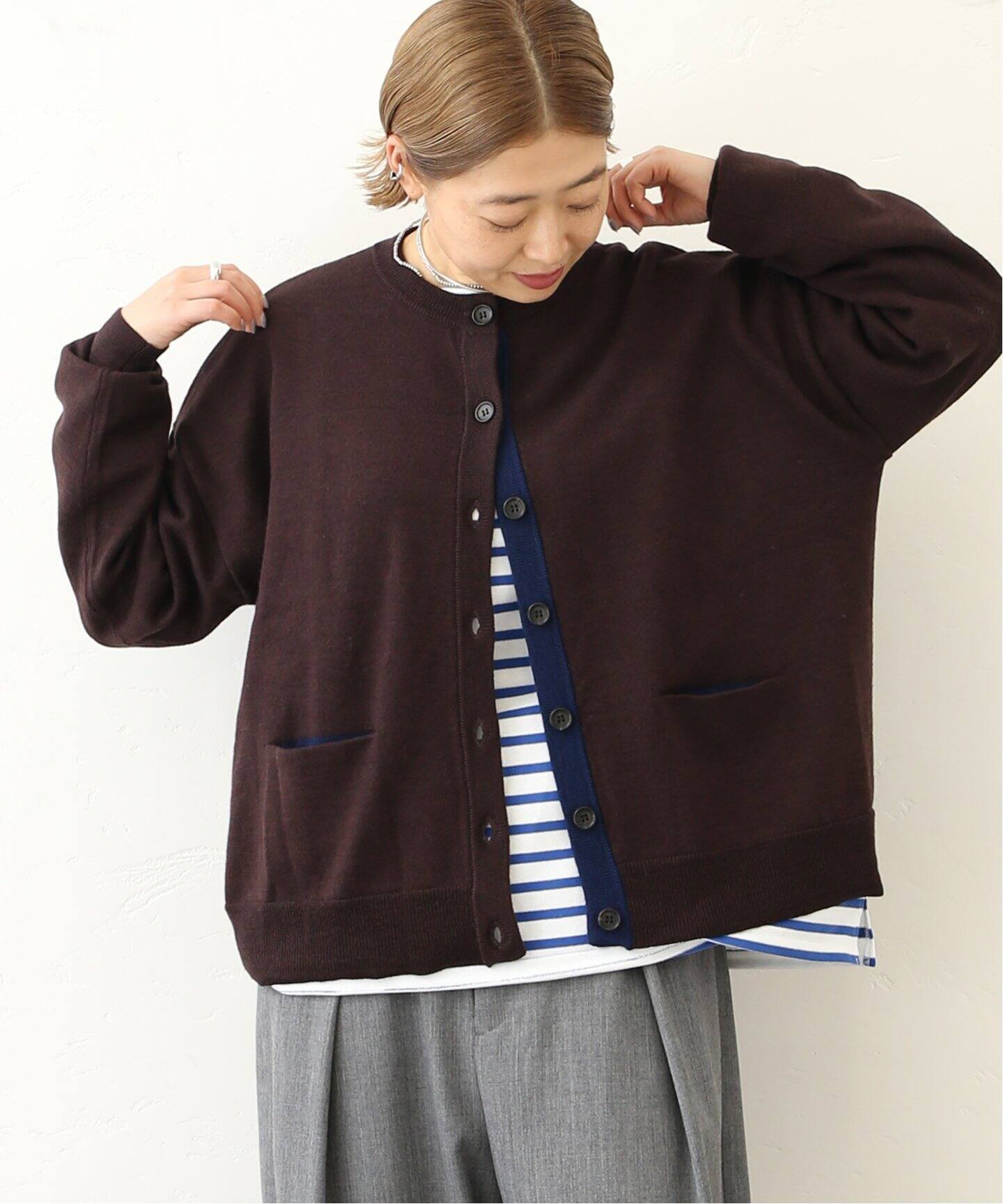 メリノテンジククルーネックカーディガン（カーディガン）｜journal  