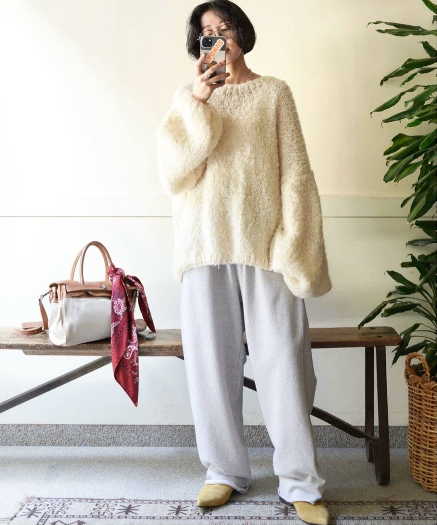 MAYDI /マイディ】HAND KNITTED BOUCLE PULL（ニット／セーター 