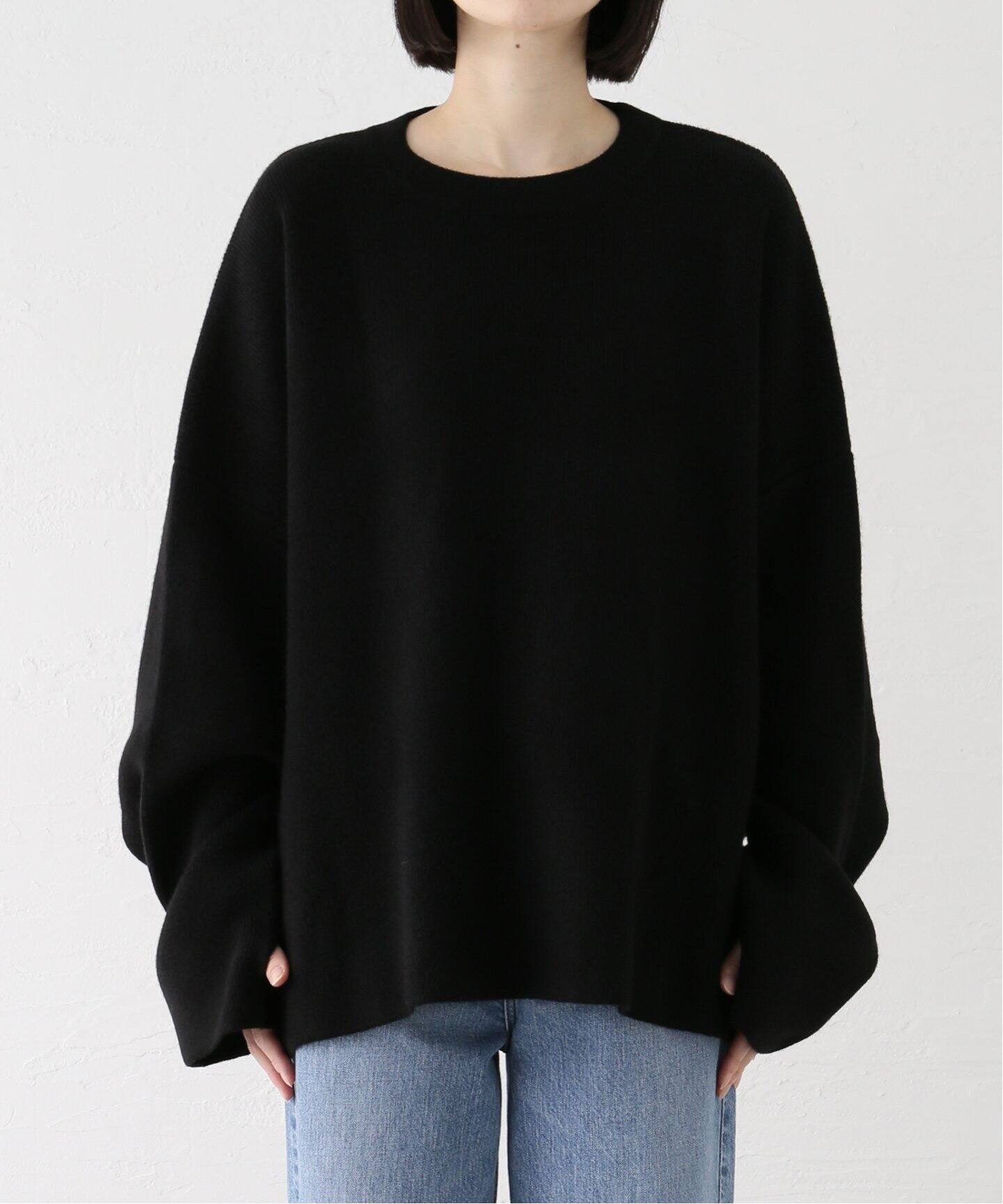 SEEALL / シーオール】OVERSIZED CREWNECK SWEATER（ニット／セーター 