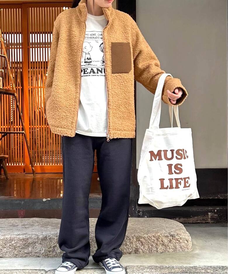 yonetomi new basic】KNIT FLEECE B/L（その他ブルゾン／アウター 