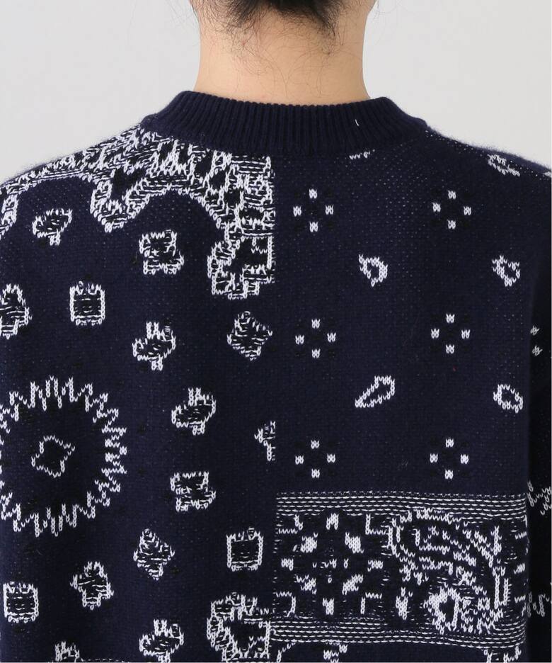 COOHEM / コーヘン】COTTON CASHMERE BANDANA JACQUARD（ニット 