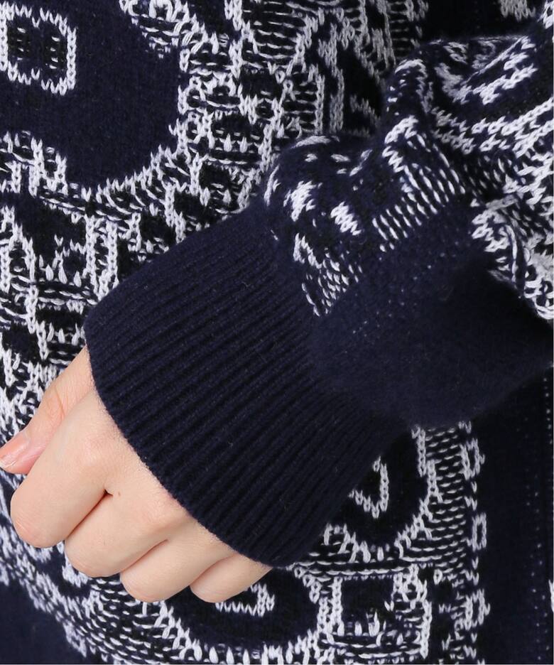 COOHEM / コーヘン】COTTON CASHMERE BANDANA JACQUARD（ニット 