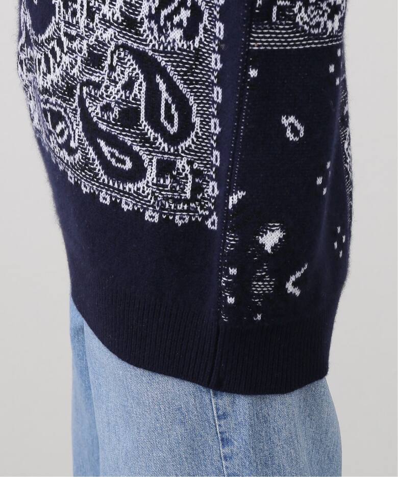 COOHEM / コーヘン】COTTON CASHMERE BANDANA JACQUARD（ニット 