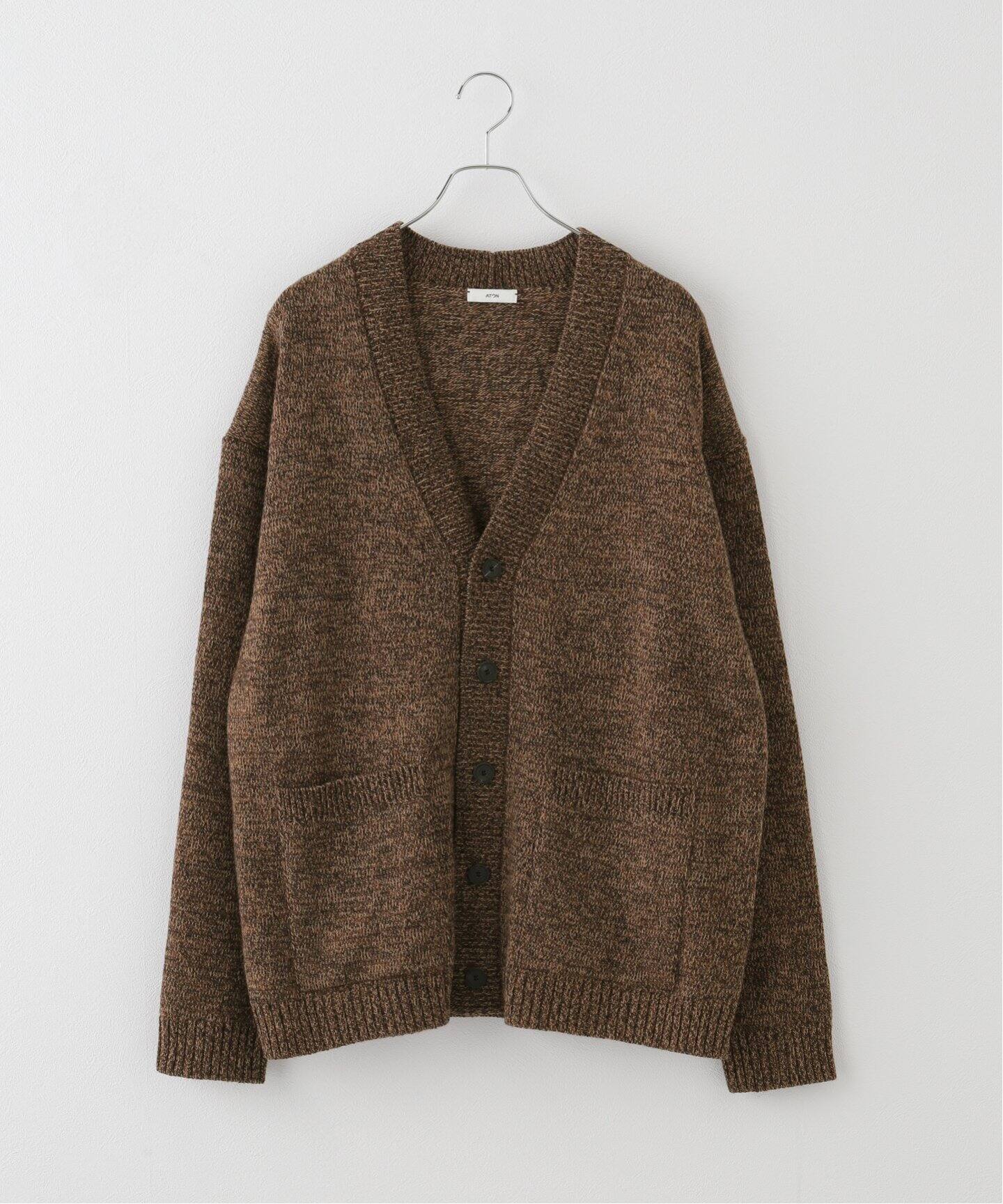 ATON/エイトン】 BABY WOOL OVERSIZED CARDIGAN（カーディガン 