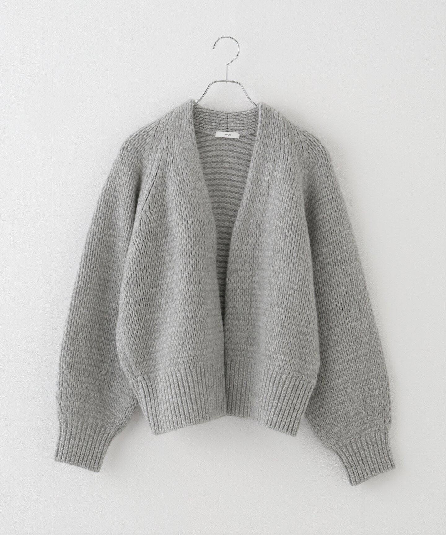 ATON/エイトン】WOOL CASHMERE SILK CARDIGAN（カーディガン  