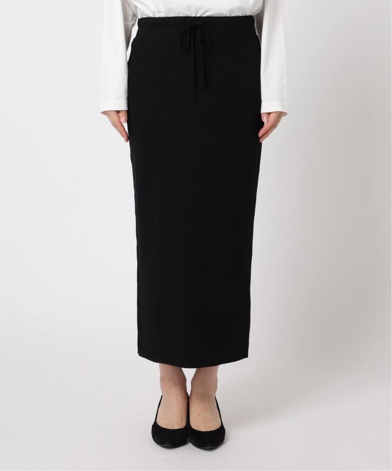 追加》フルニードルIラインニットスカート（ロング・マキシ丈スカート  