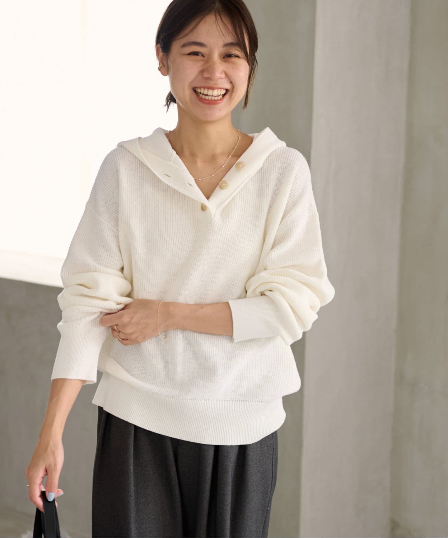 フーディーニットプルオーバー（ニット／セーター）｜JOURNAL