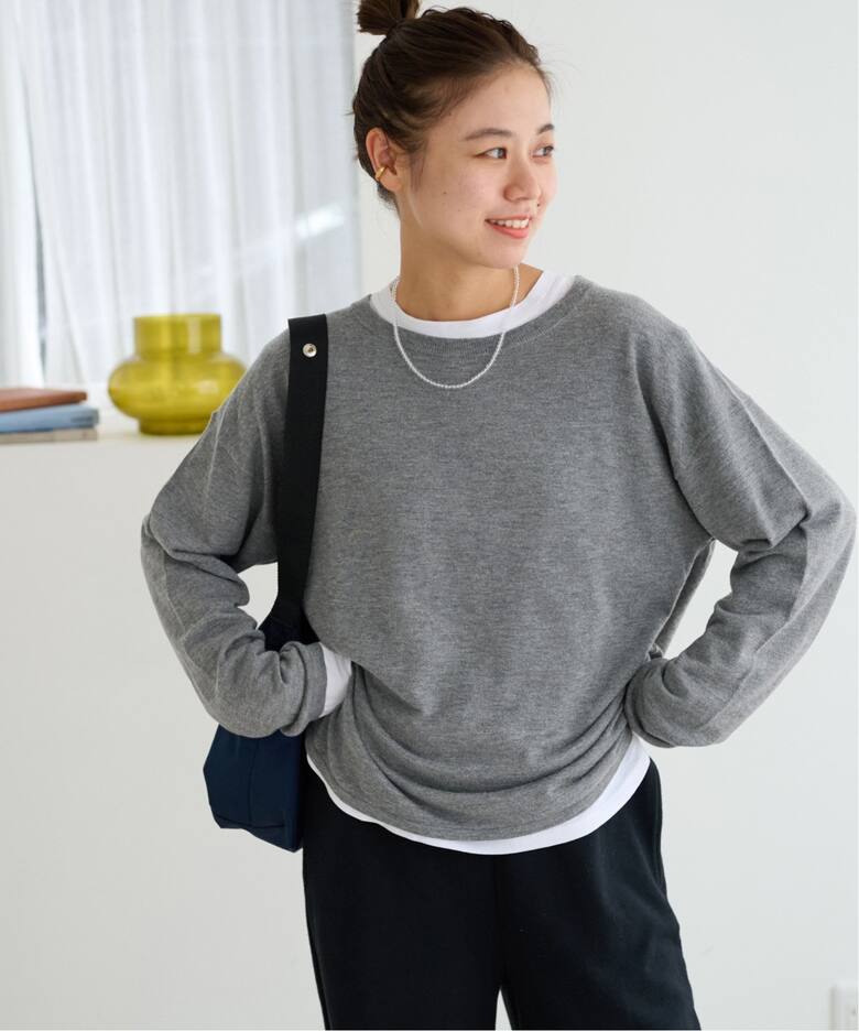 追加/2枚セット》3WAYレイヤードニットプルオーバー（ニット／セーター  