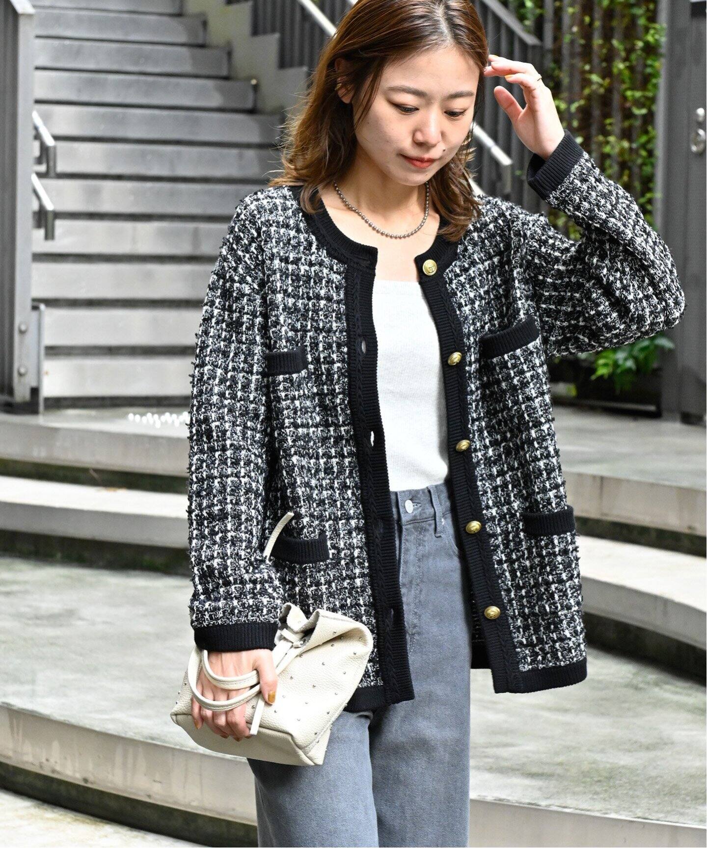 新品】ジャーナルスタンダードレリュームTWEEDYニットジャケット  