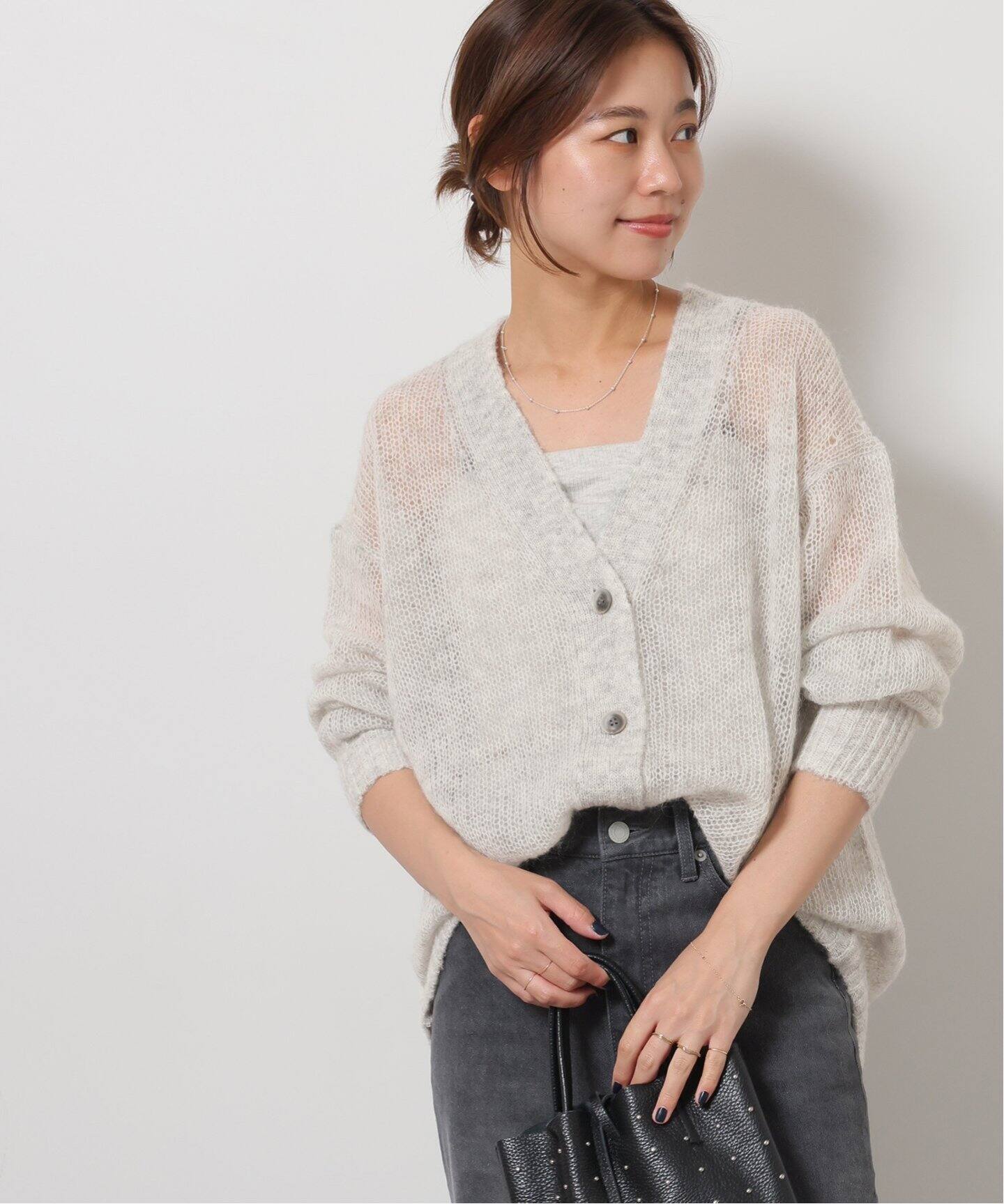 シアーモヘヤミックスVカーディガン（カーディガン）｜JOURNAL  