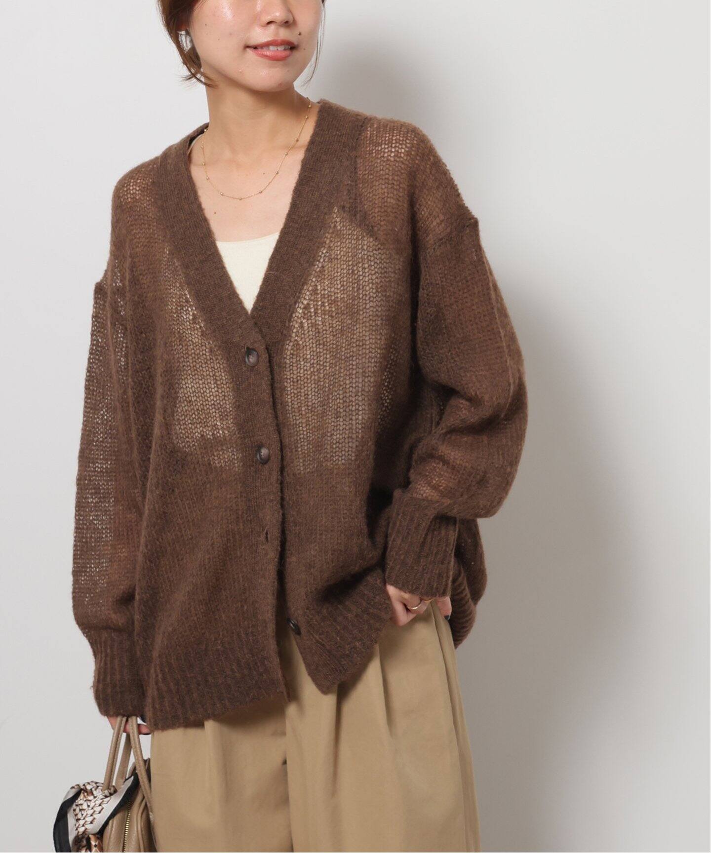 シアーモヘヤミックスVカーディガン（カーディガン）｜JOURNAL  