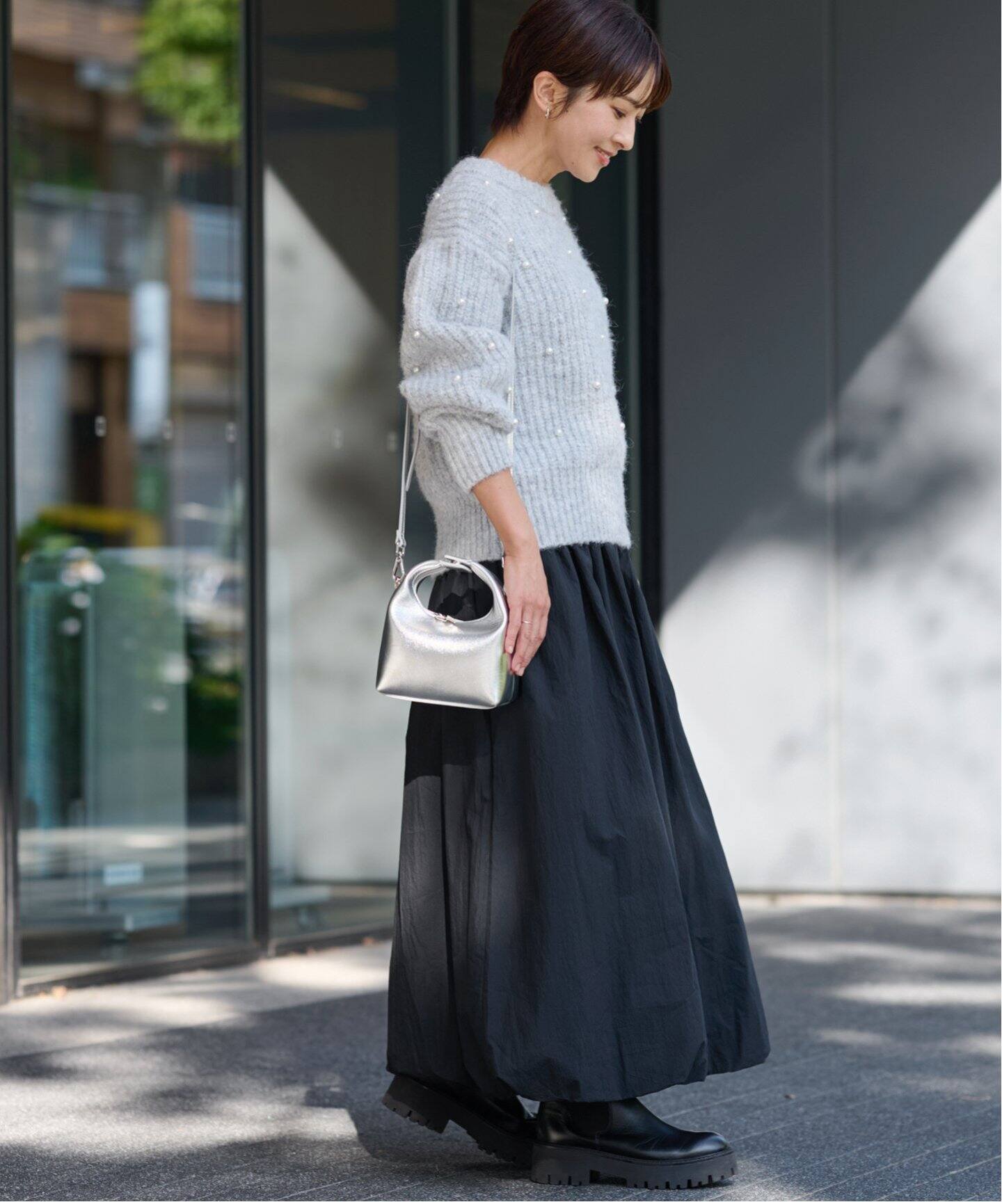 JOURNAL STANDARD - 【2023AW】L'ESSAGE パールツキ畦プルオーバー ニット 黒 畦パールプルオーバー（ニット／セーター）｜JOURNAL STANDARD relume