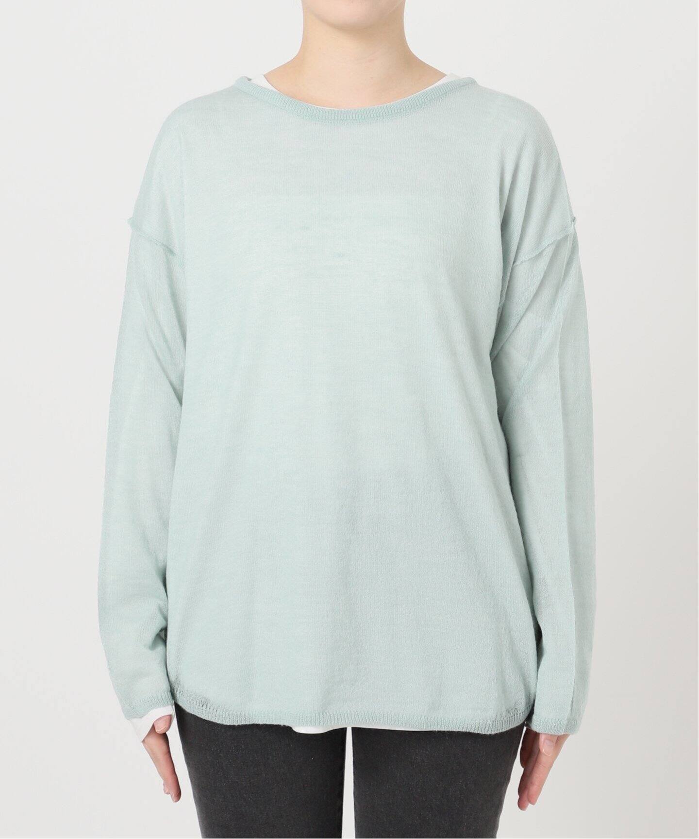 2枚セット》シアーモヘヤMIX Tシャツレイヤードプルオーバー