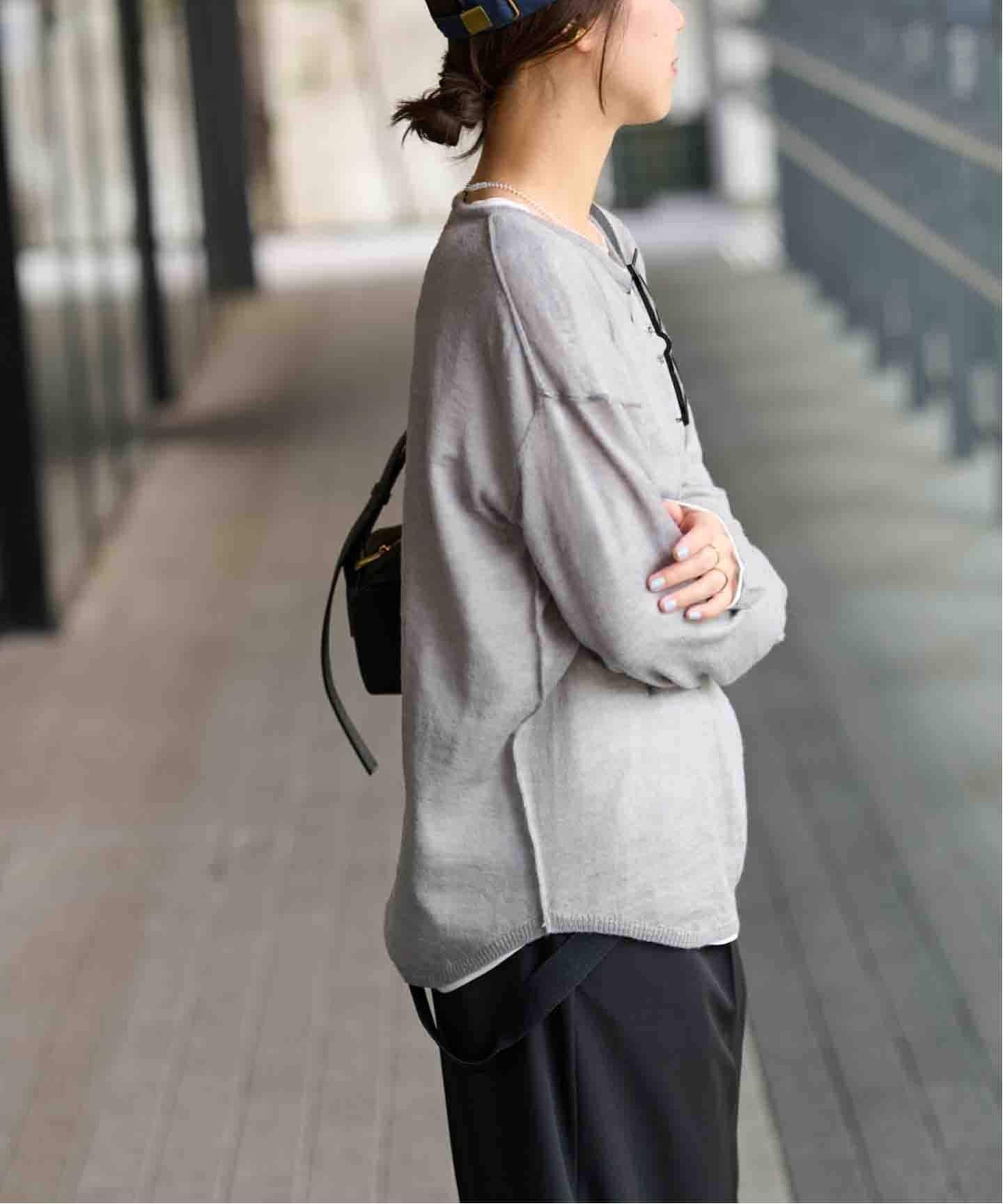 追加/2枚セット》シアーモヘヤMIX Tシャツレイヤードプルオーバー