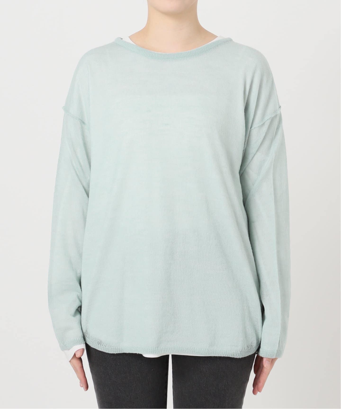 ジャーナルスタンダードレリューム　シアーモヘヤMIX Tシャツレイヤード JOURNAL STANDARD relume（ジャーナルスタンダード レリューム）の