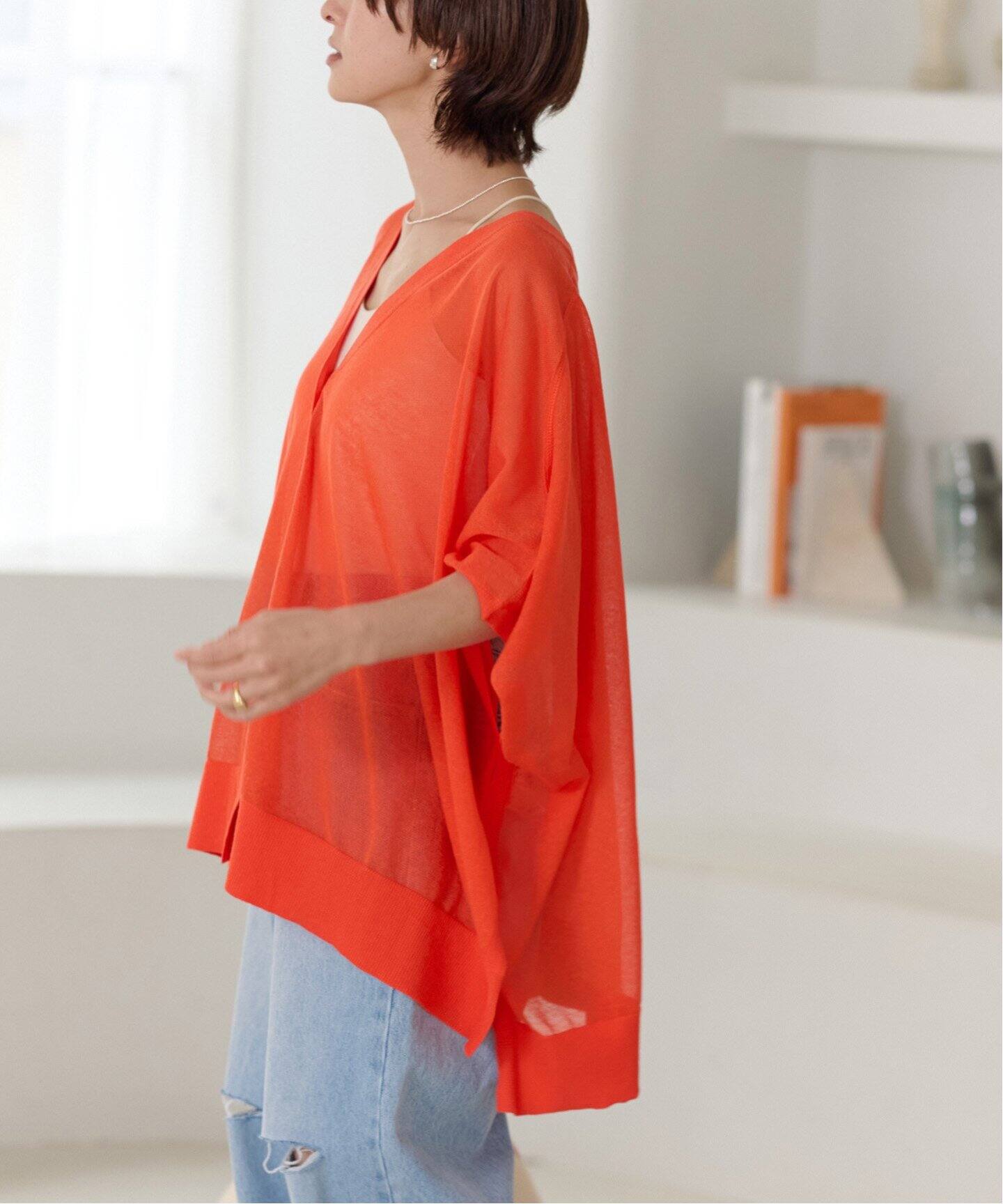 シアー2WAYポンチョ（カーディガン）｜JOURNAL STANDARD relume  