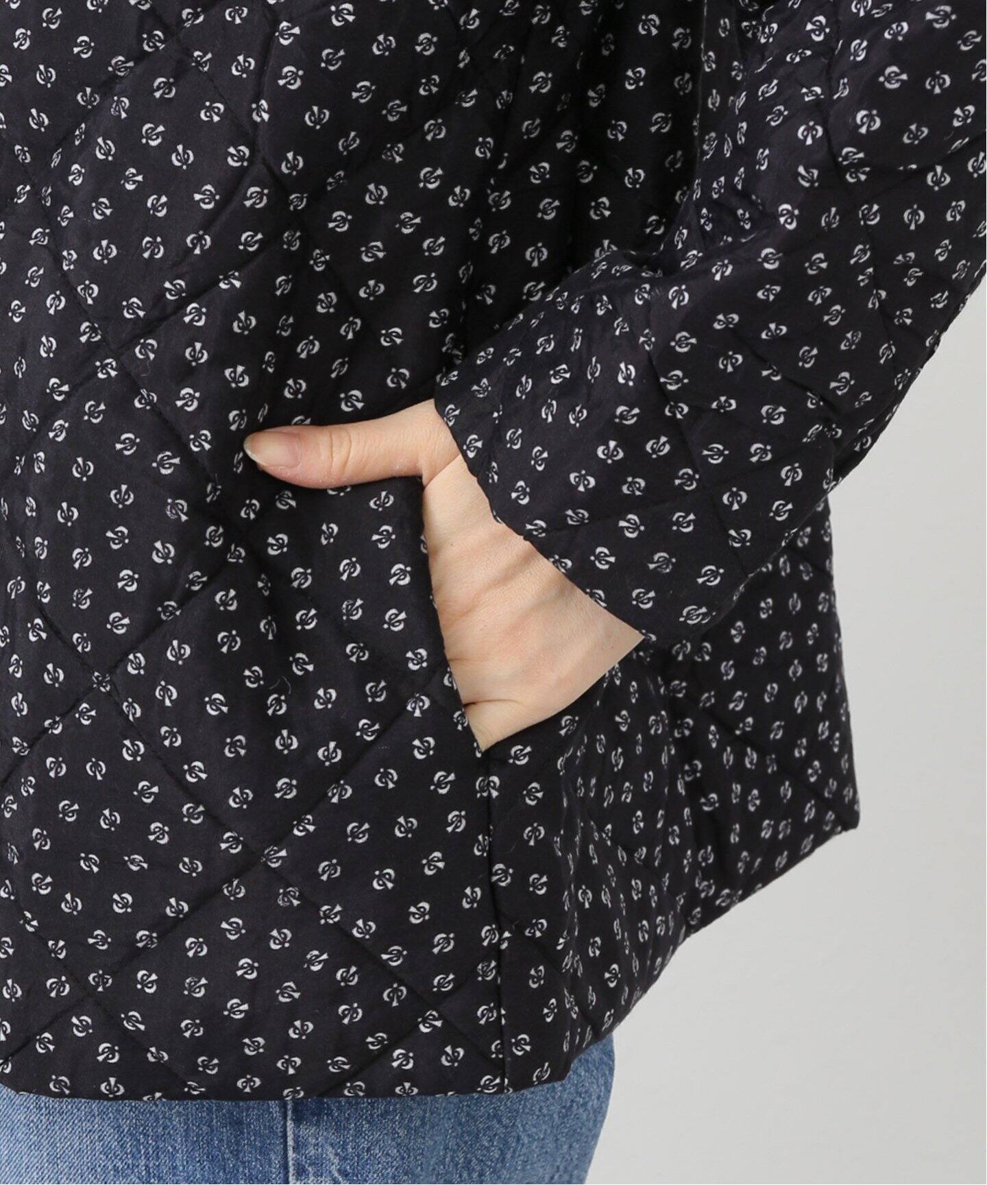 crinkle crinkle crinkle】プリントキルティングジャケット（中綿