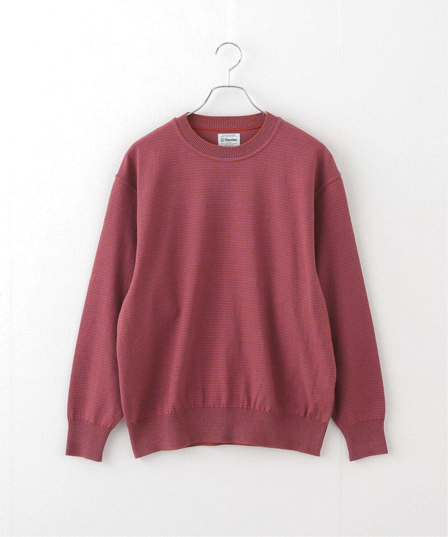 別注【YONETOMI/ヨネトミ】*RELUME WAVE COTTON KNIT BORDER（ニット 