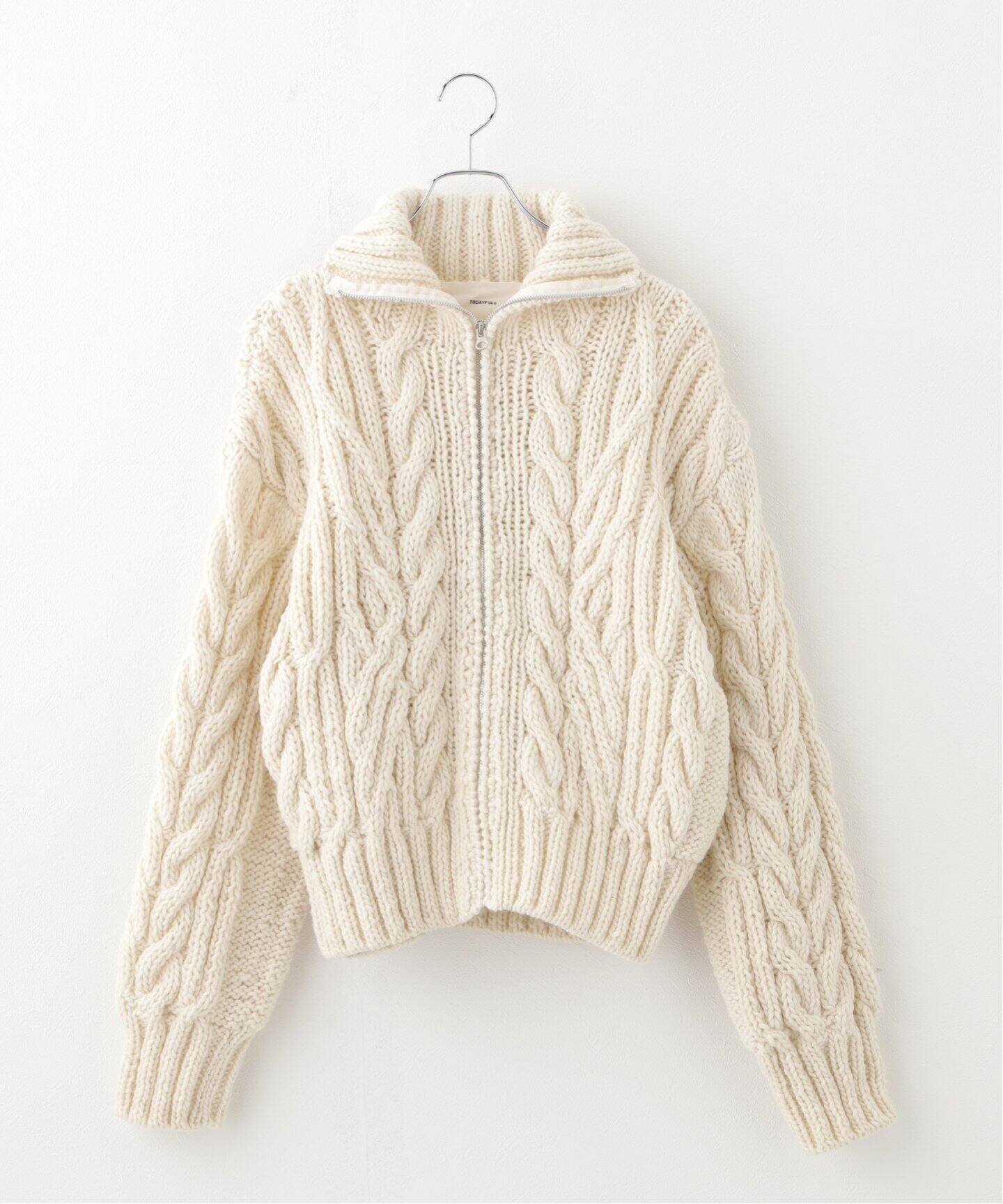 TODAYFUL / トゥデイフル】 Volume Handknit Cardigan：ニット（ニット  