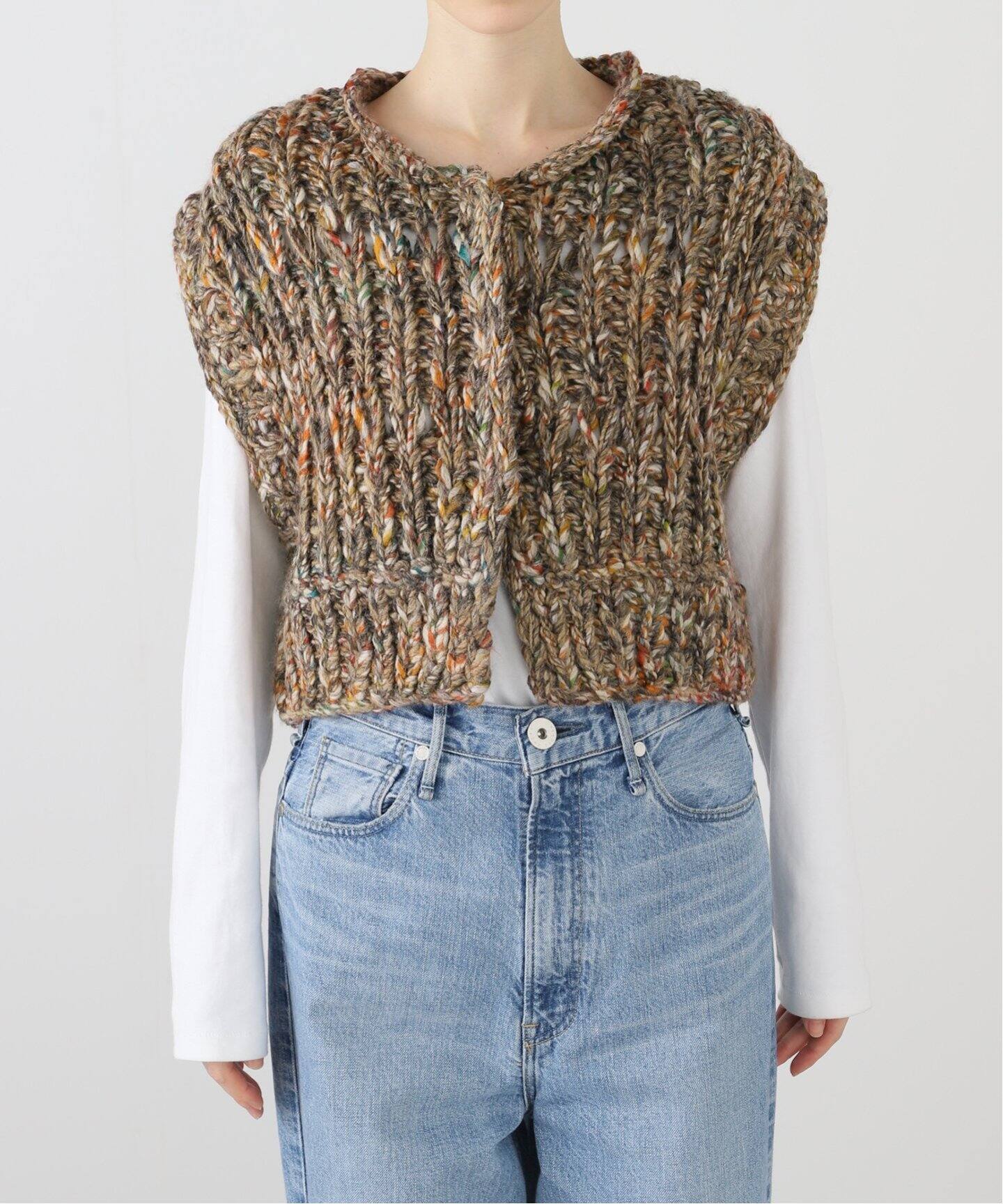 TODAYFUL / トゥデイフル】 Mix Handknit Vest :ニットベスト（ベスト  