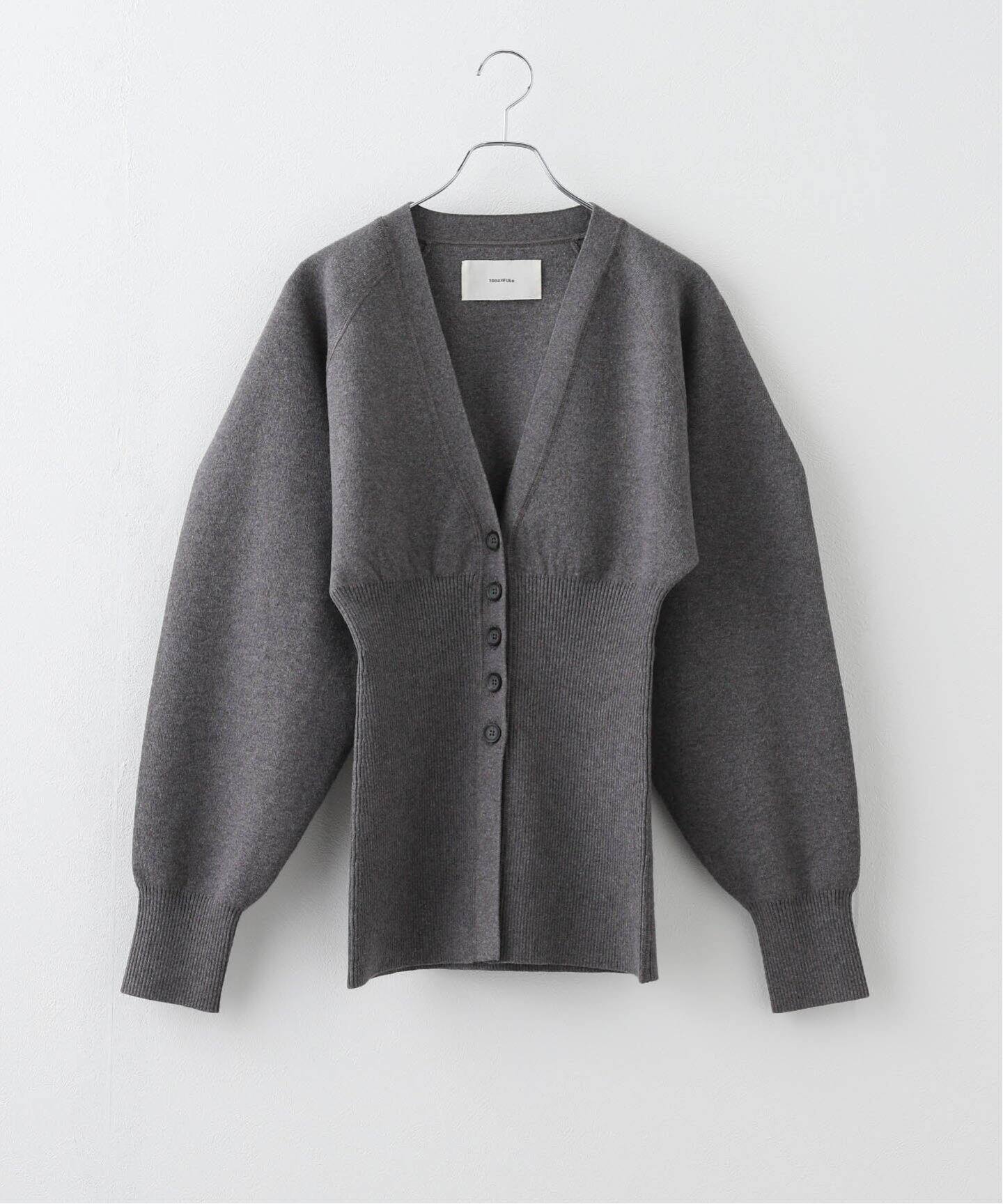 TODAYFUL / トゥデイフル】Waistshape Knit Cardigan：カーディガン  