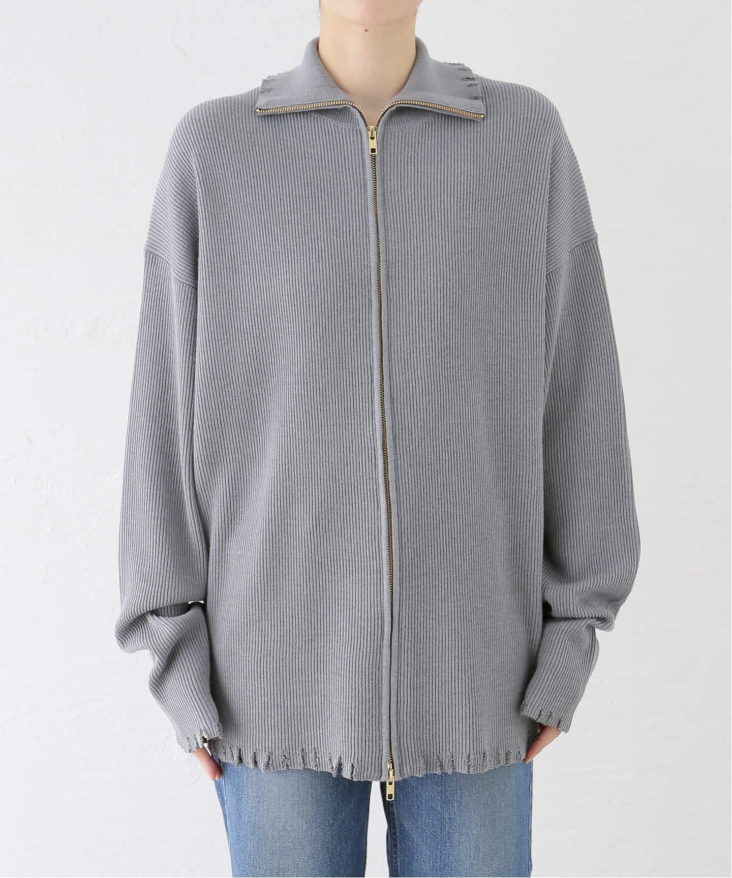 PROVOKE/プロヴォーク】 zip up knit blouson：ニットブルゾン（ニット