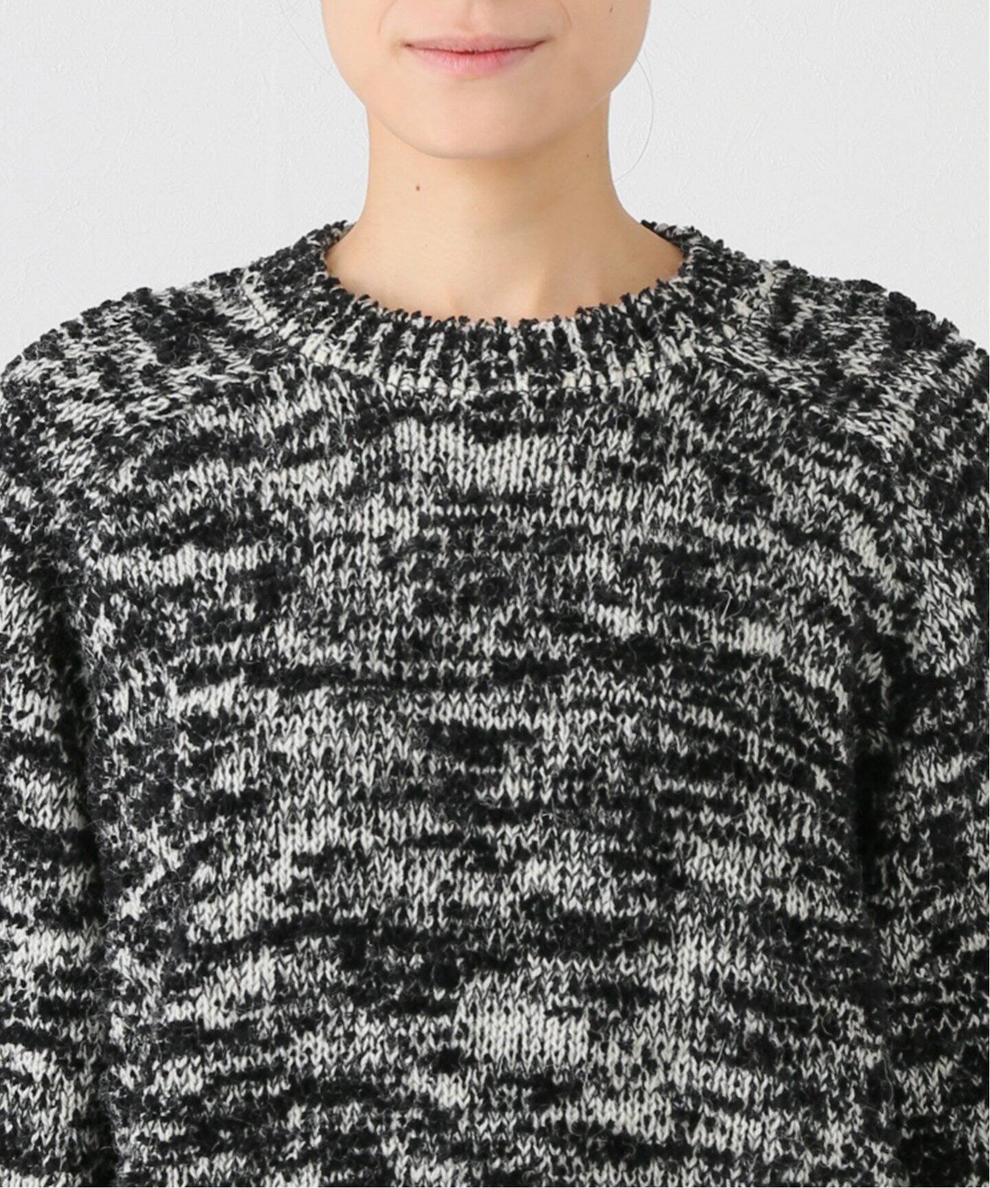 COOHEM / コーヘン】 WOOL COTTON MELANGE KNIT P/O：ニット（ニット  