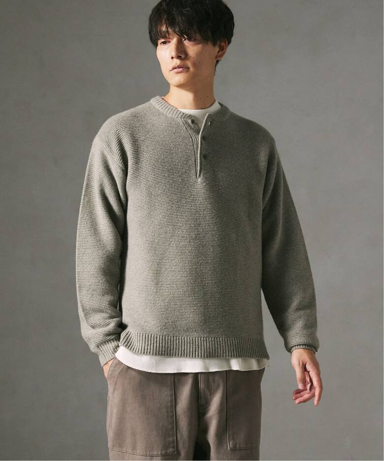 HAMILTON WOOL ガーター ヘンリーネックニット（ニット／セーター 