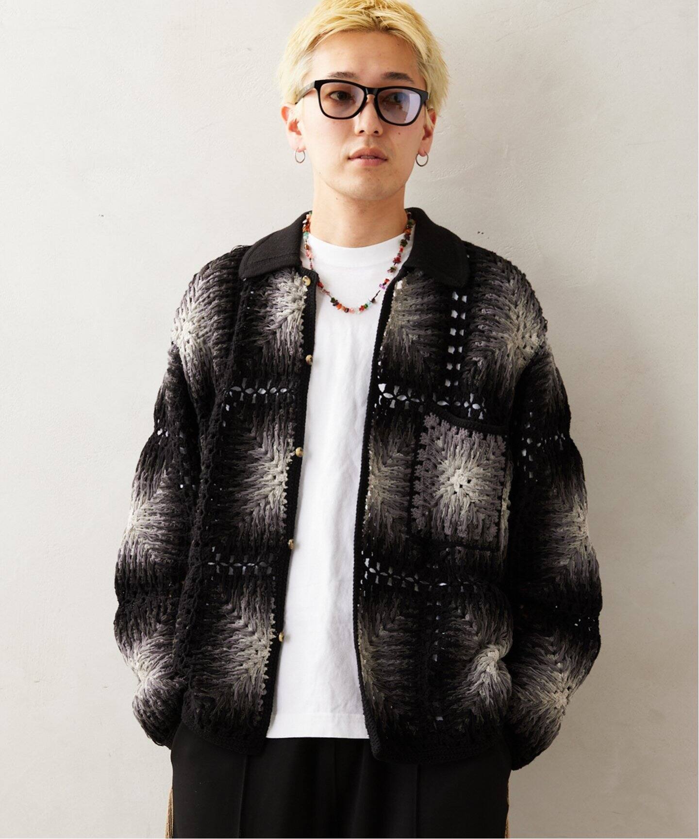 ジャーナル　レリューム　CALIFORNIA クロシェアミ ニットカーディガン CALIFORNIA クロシェアミ ニットカーディガン 