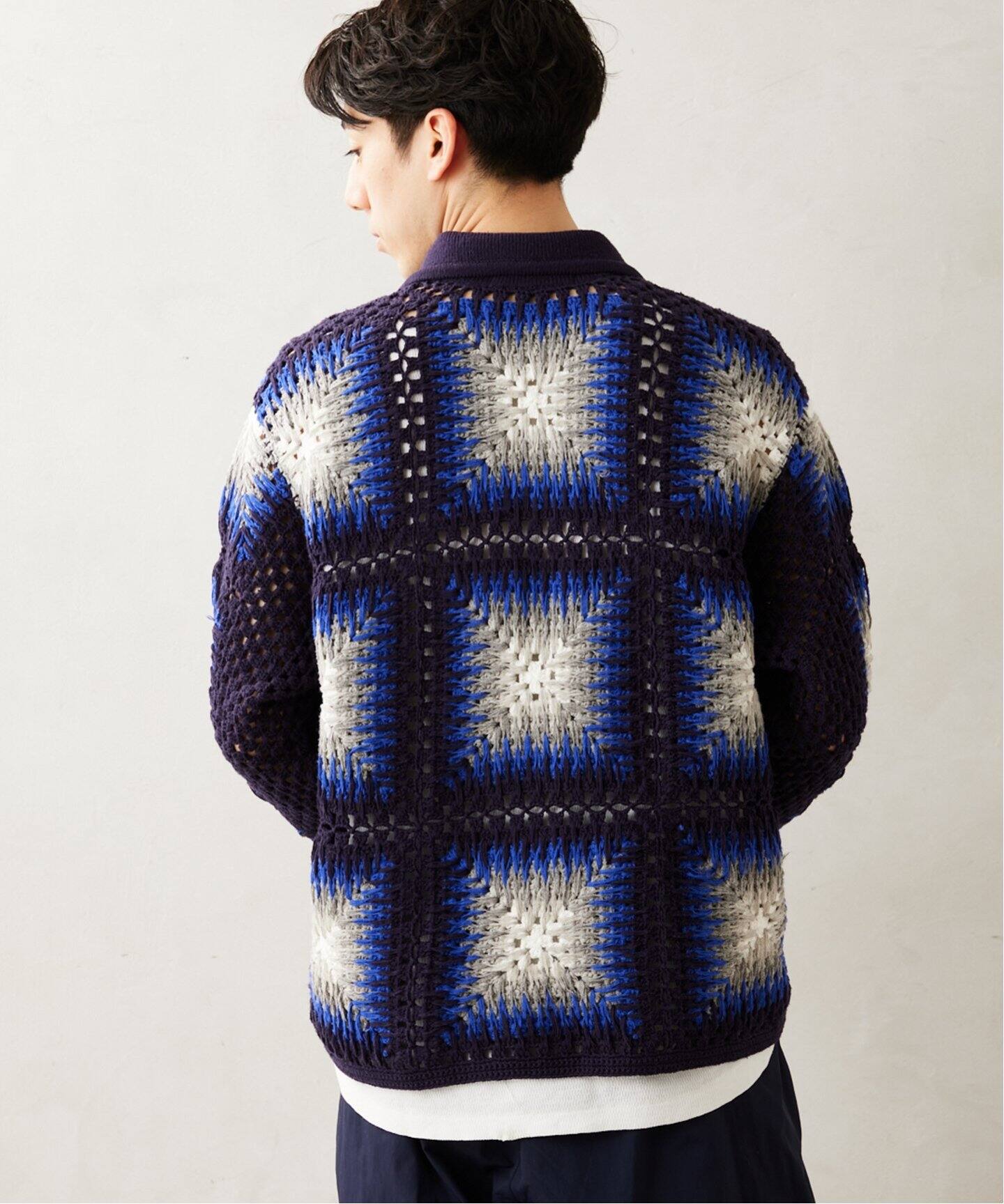 CALIFORNIA クロシェアミ ニットカーディガン 