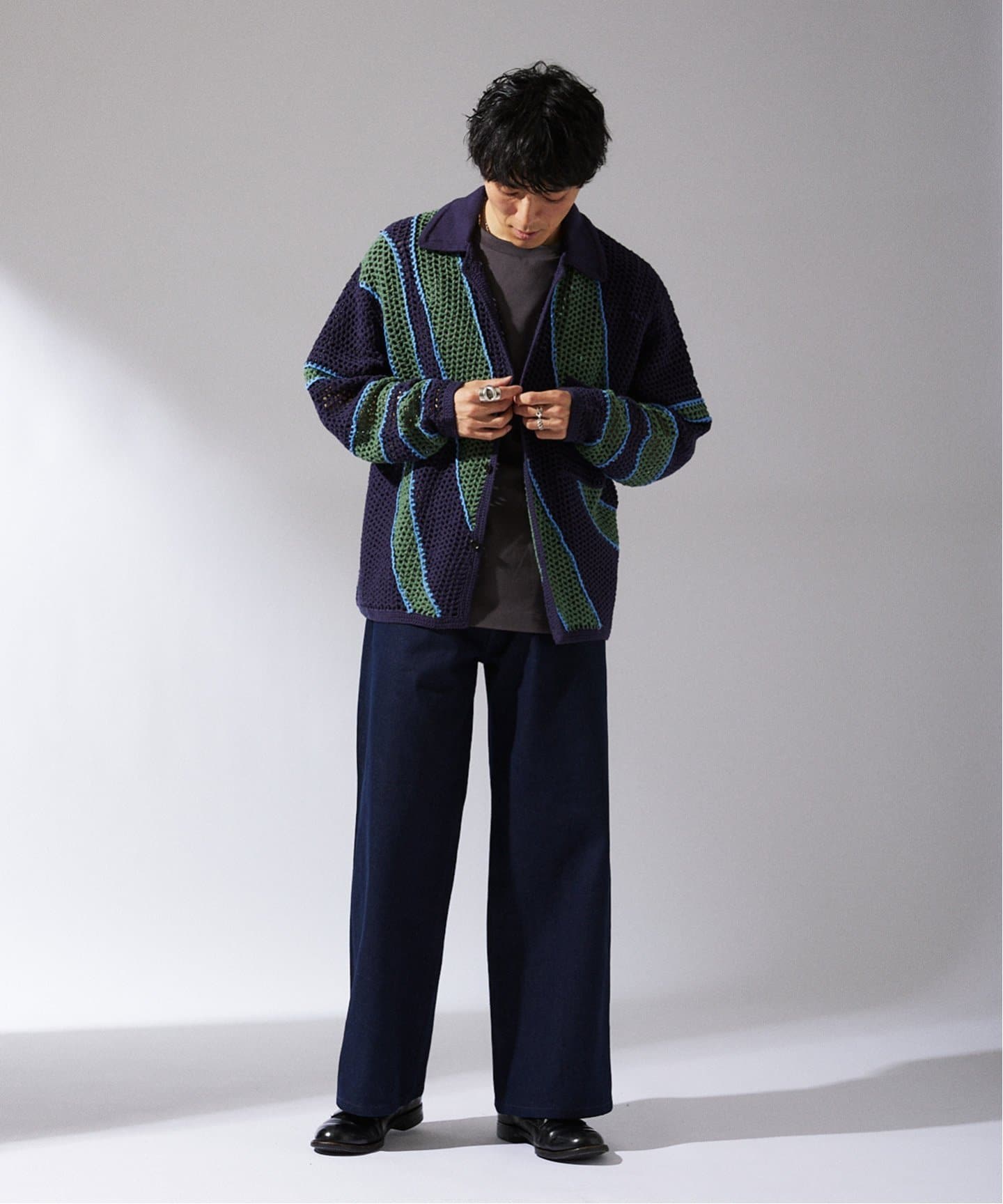 CALIFORNIA クロシェアミ ニットカーディガン（カーディガン