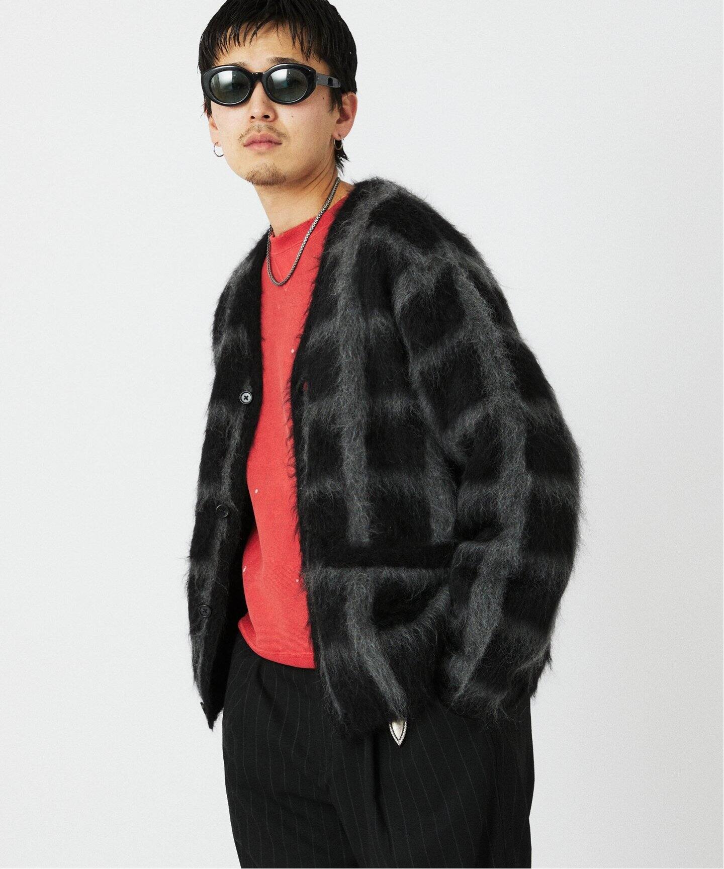 JOURNAL STANDARD モヘアカーディガン　黒　ブラック CALIFORNIA モヘアミックス カーディガン（カーディガン）｜JOURNAL