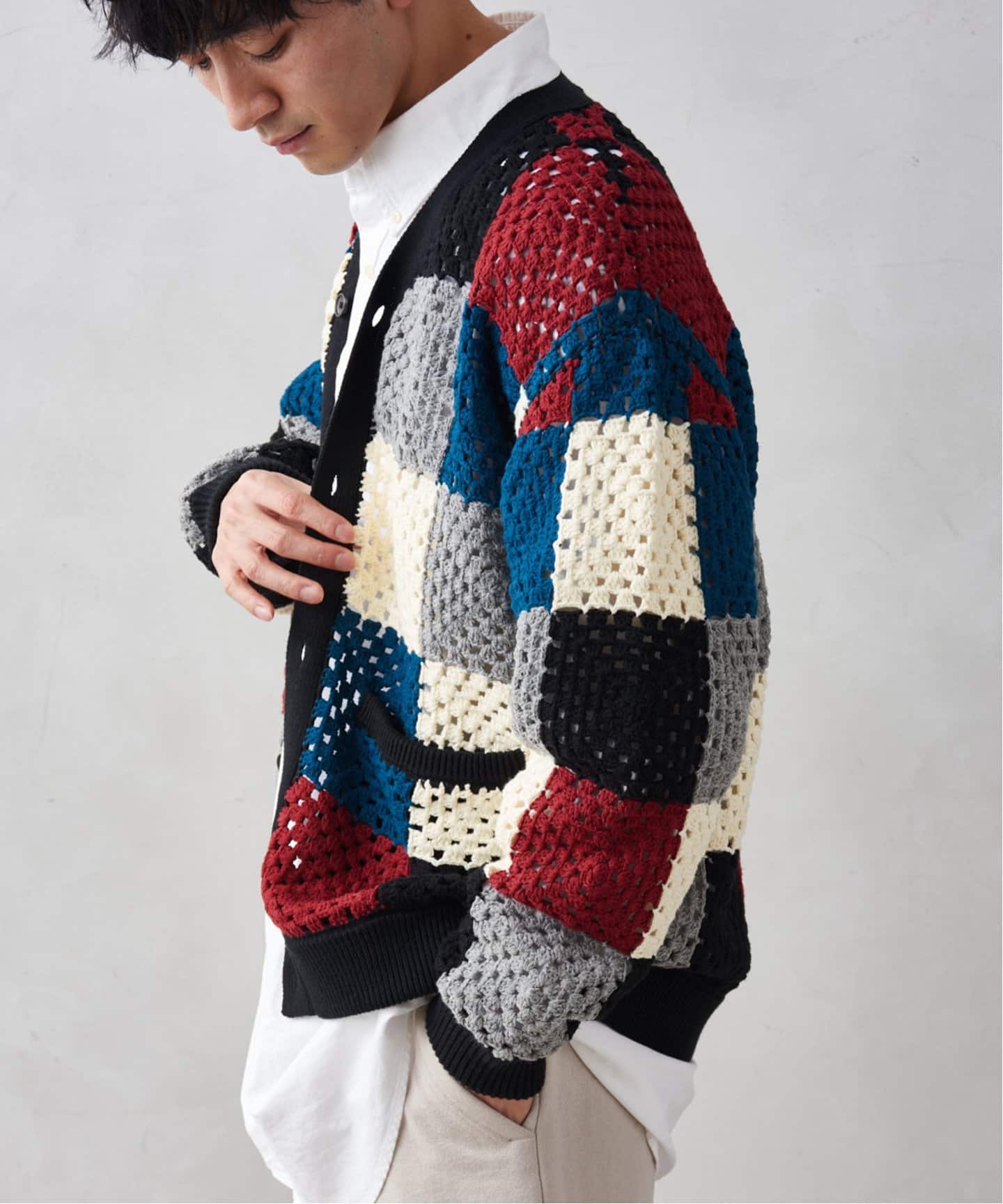 RELUME CALIFORNIA クロシェアミ ニットカーディガン　M CALIFORNIA クロシェアミ ニットカーディガン | ジャーナル