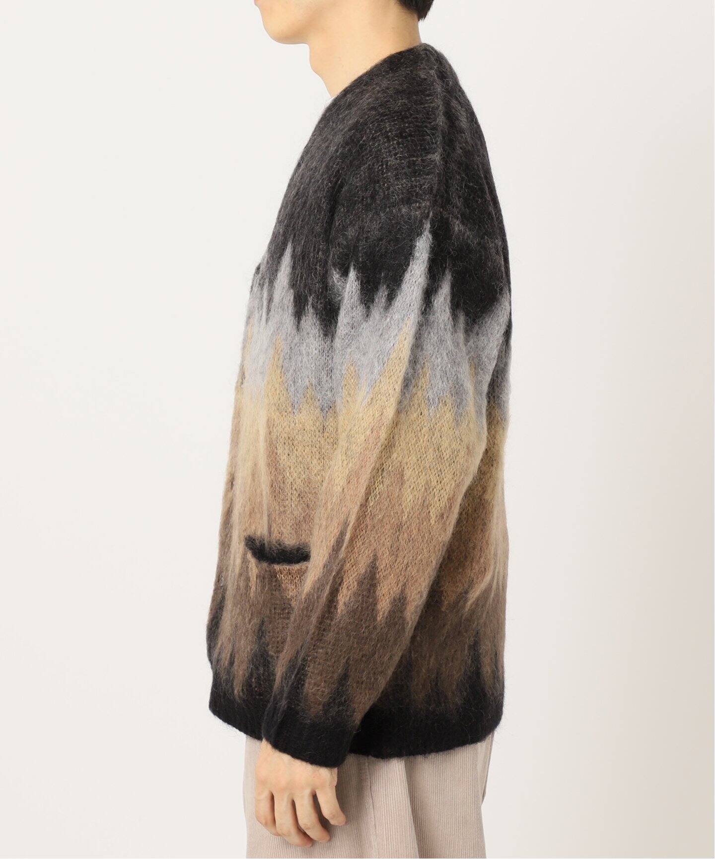 J.S.Homestead / Stead モヘアミックス ジグザグカーディガン  