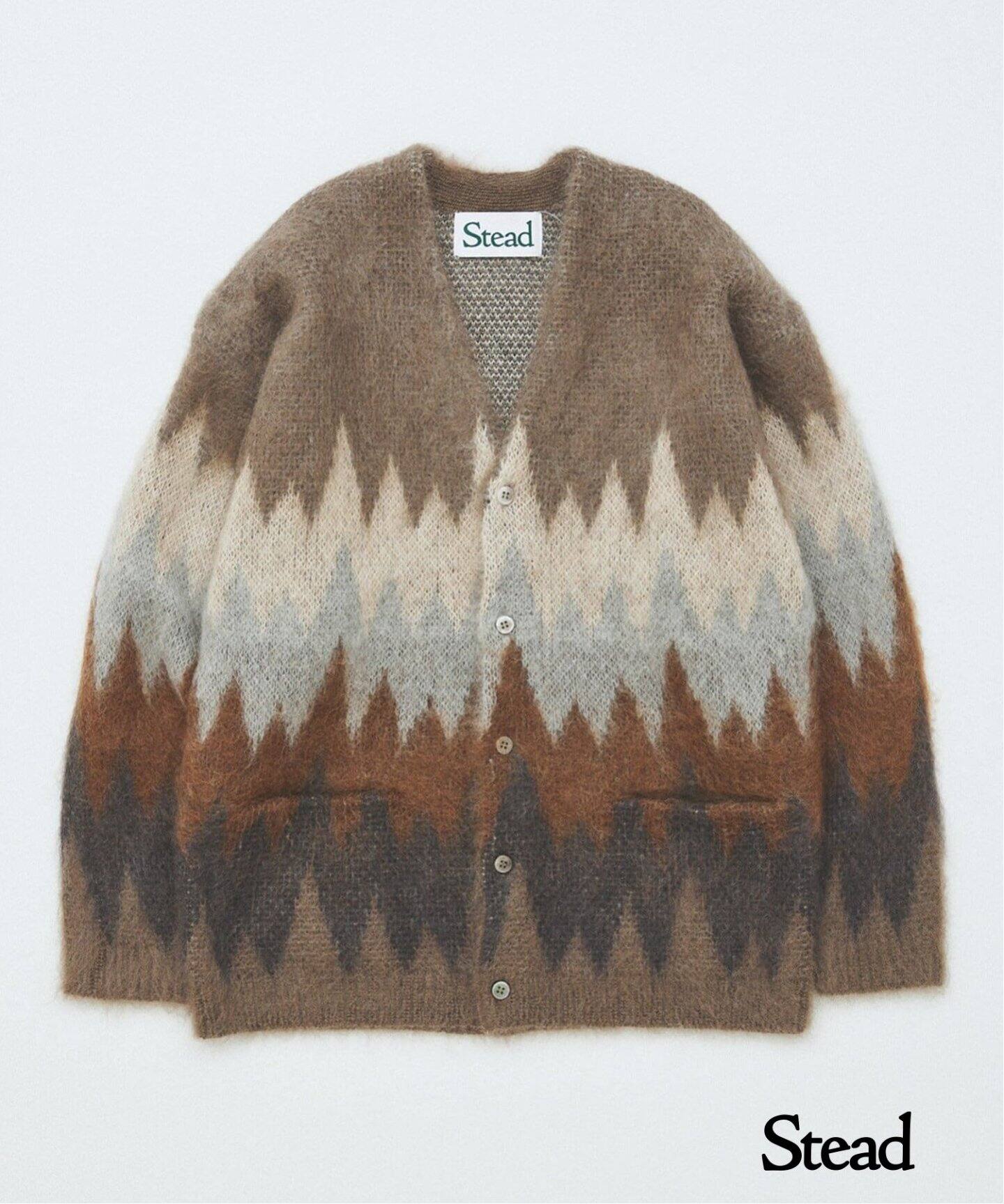 J.S.Homestead / Stead モヘアミックス ジグザグカーディガン  