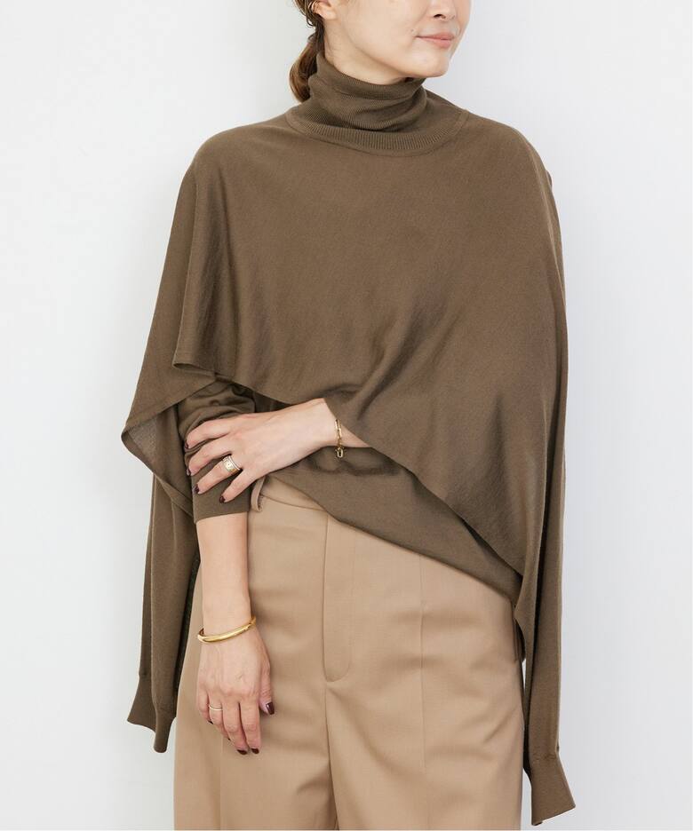 MILLENNIUM タートルネック ポンチョ（ニット／セーター）｜Deuxieme  