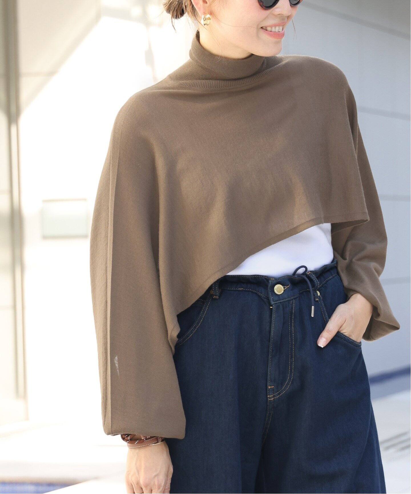 MILLENNIUM タートルネック ポンチョ（ニット／セーター）｜Deuxieme  