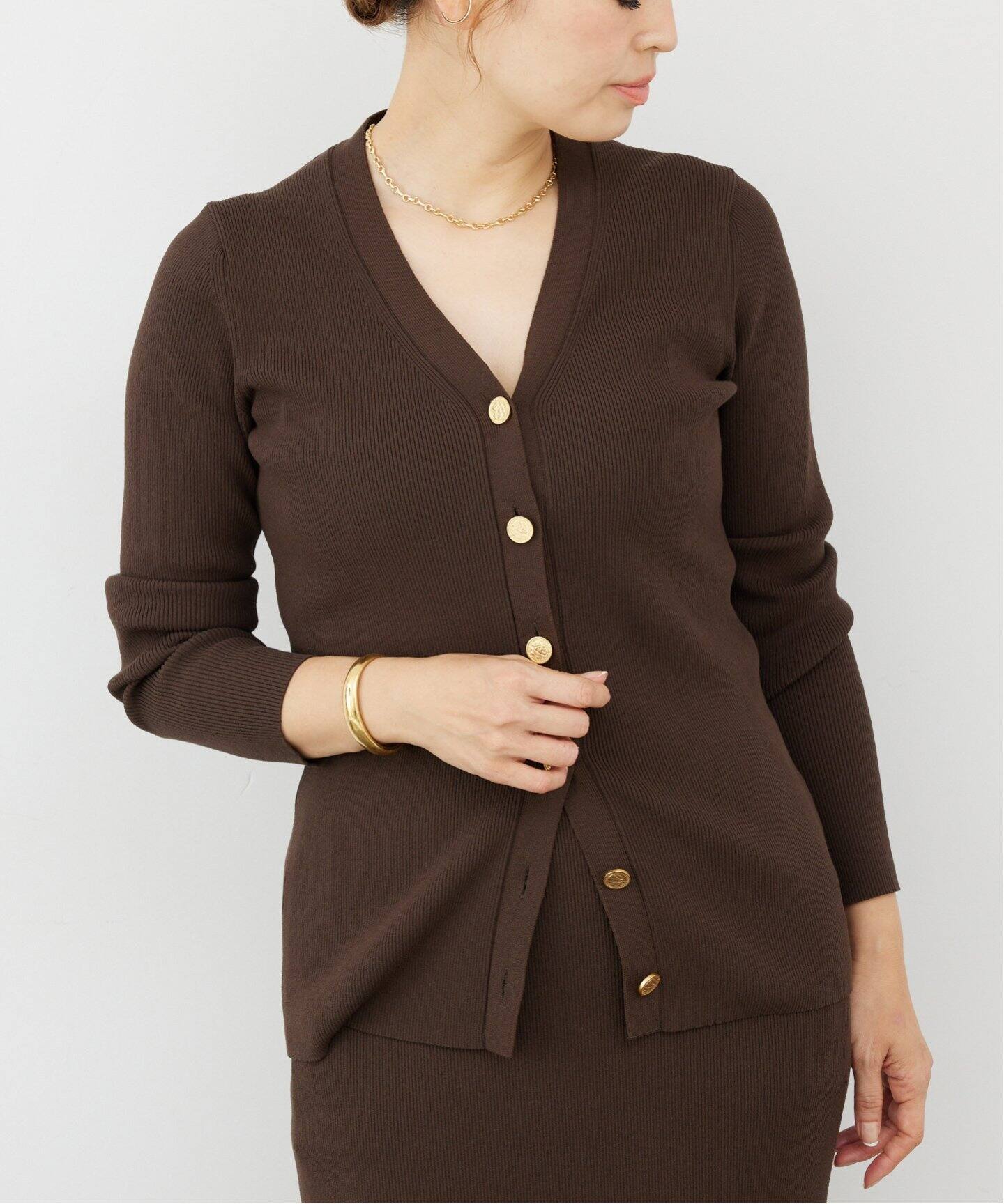 追加 *DINER RIB Vネックカーディガン（カーディガン）｜Deuxieme  