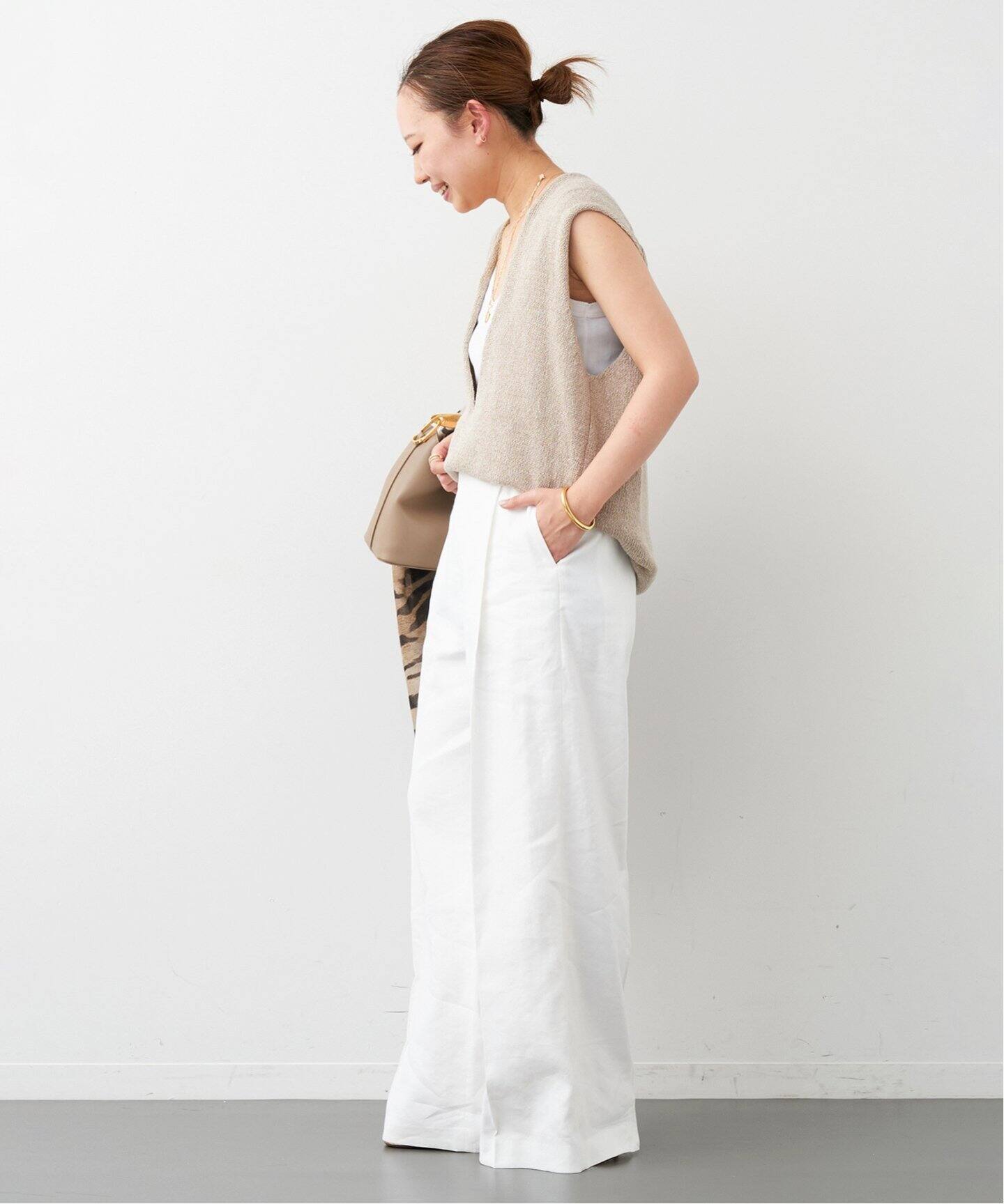 Lily Linen Vネック ベスト（ベスト）｜Deuxieme Classe  