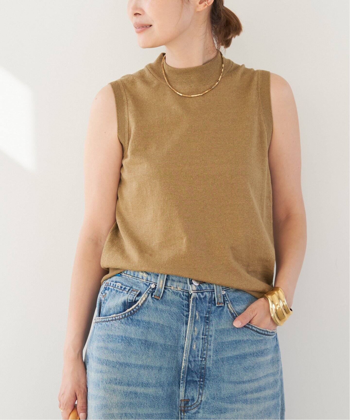 BRONZER RICH ノースリーブ（ニット／セーター）｜Deuxieme Classe  