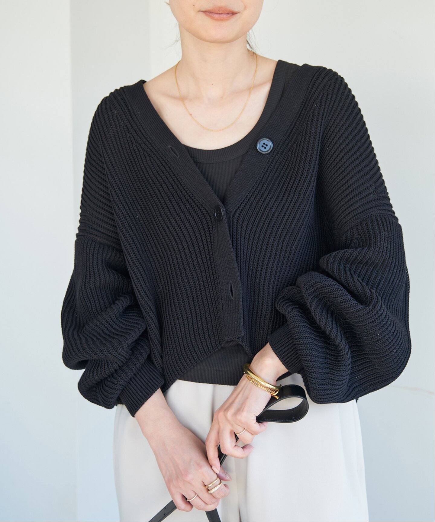 ドゥーズィエムクラスCotton Jacket カーディガンブラック 