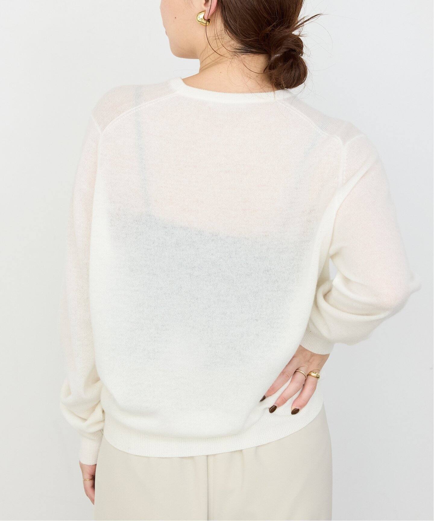 Cashmere Sheer クルーネック プルオーバー（ニット／セーター 