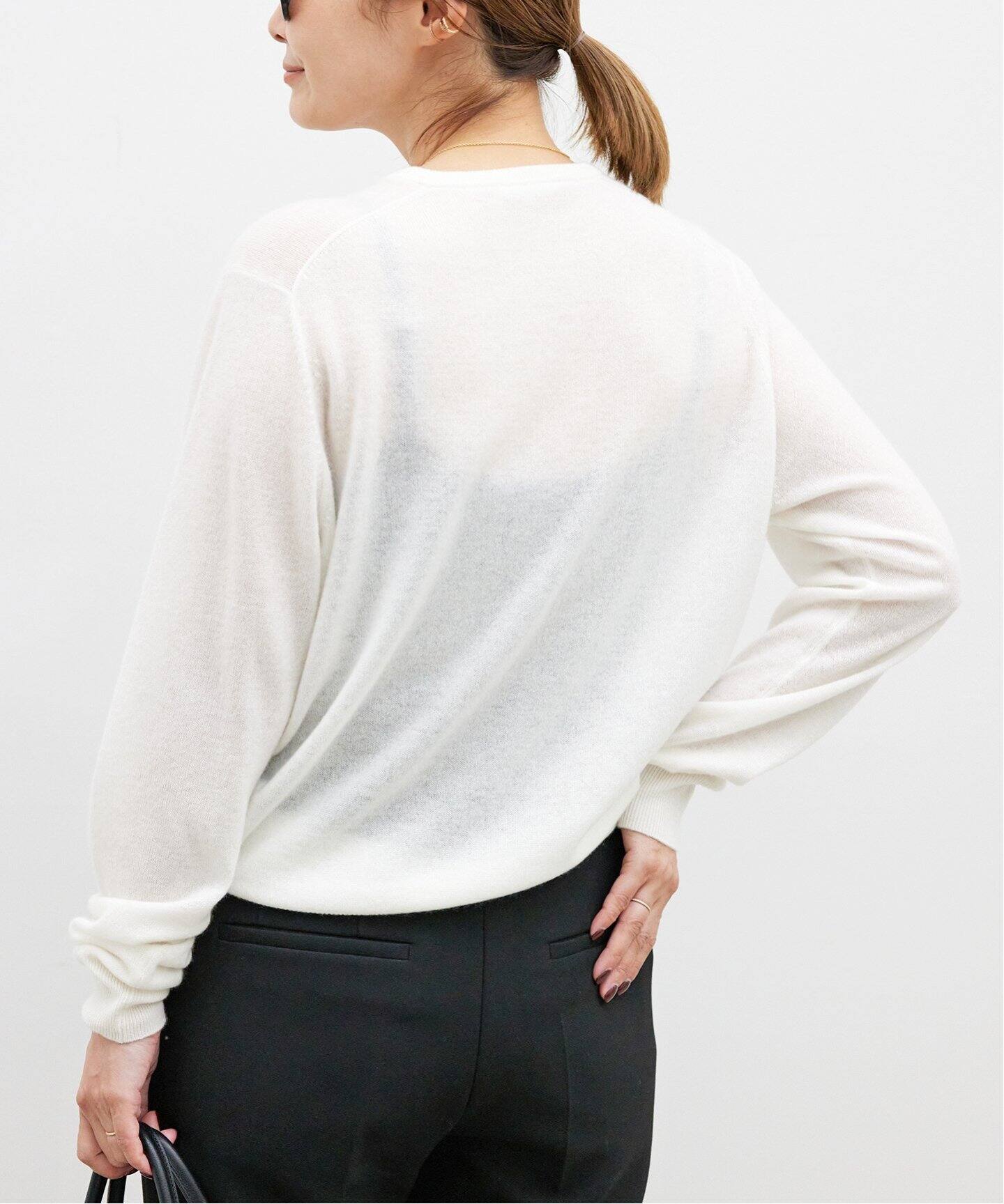 Cashmere Sheer クルーネック プルオーバー（ニット／セーター  