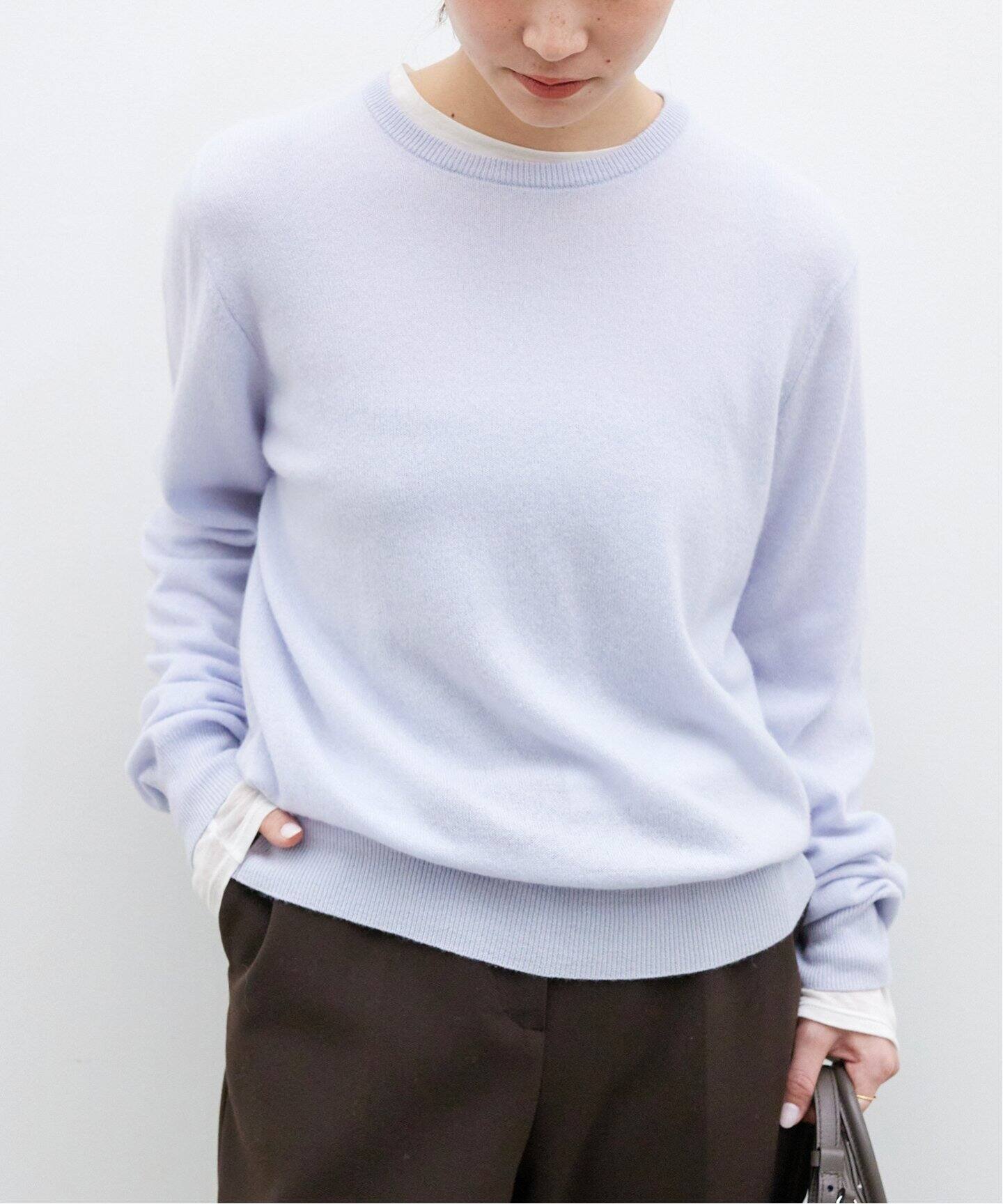 Cashmere Sheer クルーネック プルオーバー（ニット／セーター  