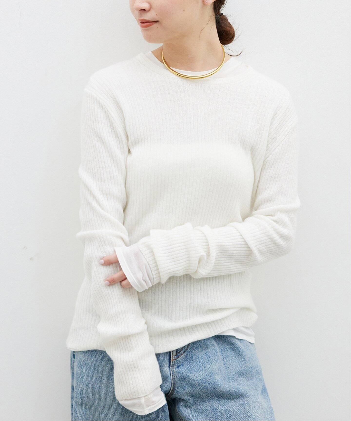 Cashmere Sheer リブ プルオーバー（ニット／セーター）｜Deuxieme 