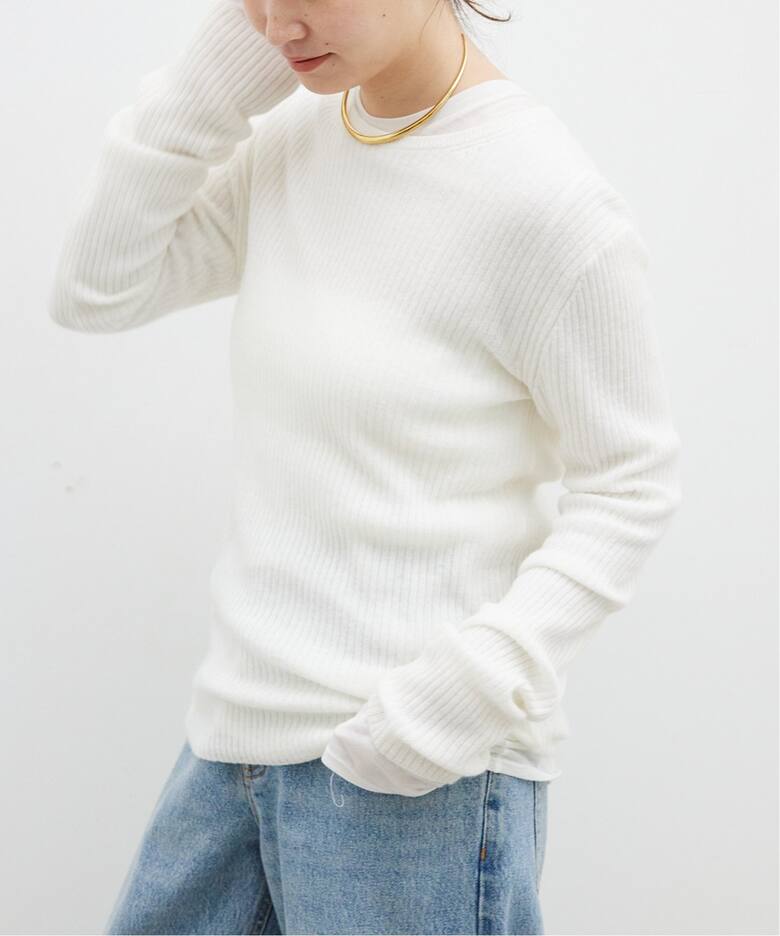 Cashmere Sheer リブ プルオーバー（ニット／セーター）｜Deuxieme 