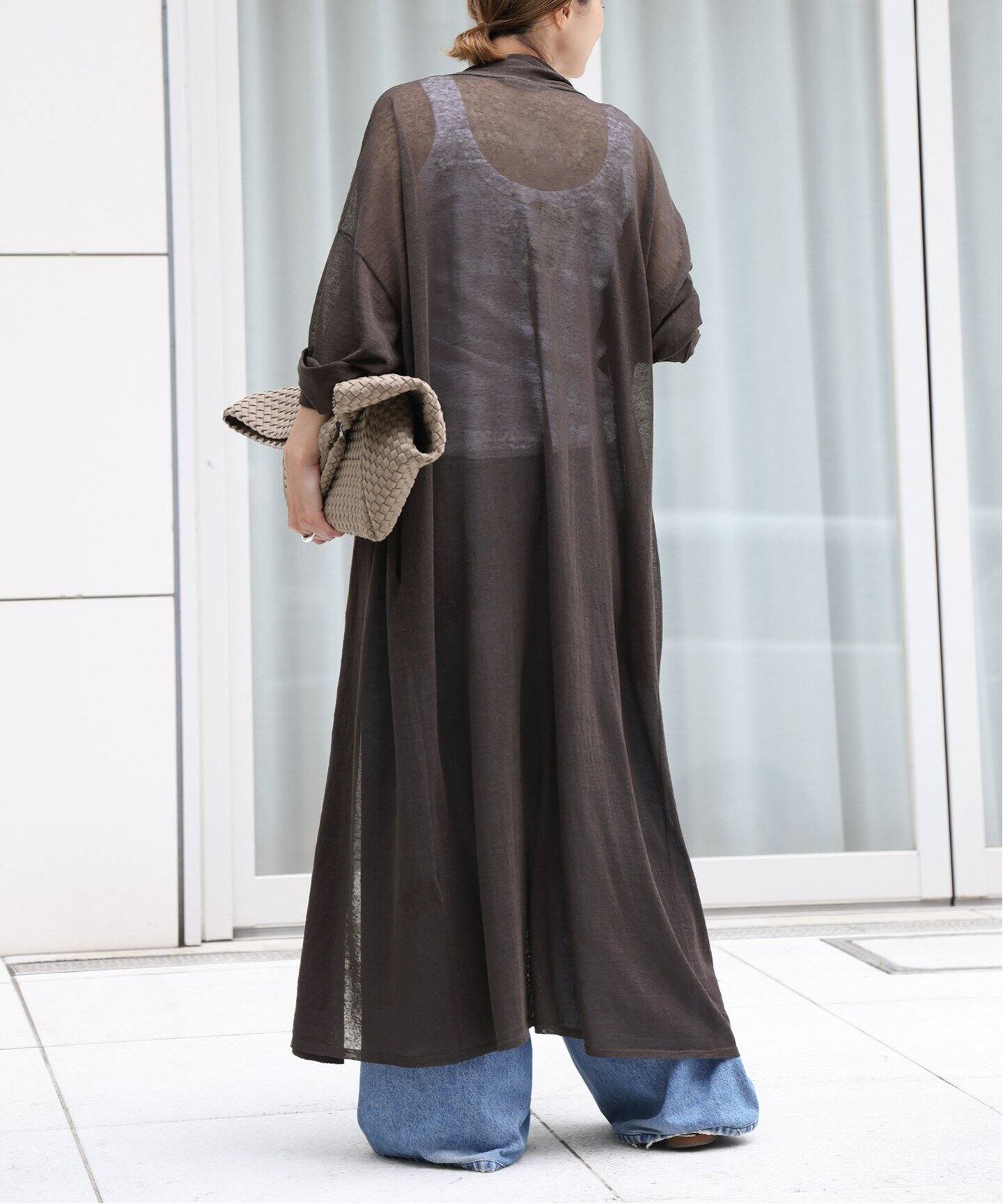 Leeway Sheer ロングカーディガン（カーディガン）｜Deuxieme Classe  