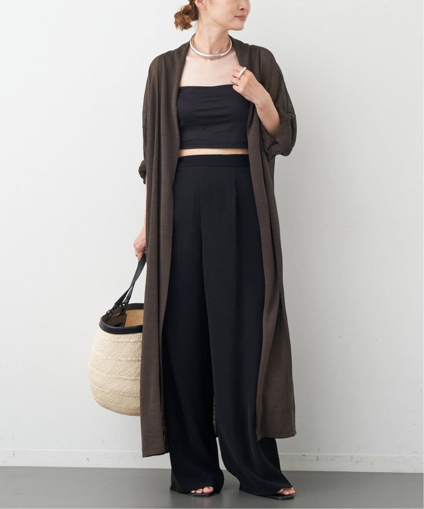 Leeway Sheer ロングカーディガン（カーディガン）｜Deuxieme Classe  